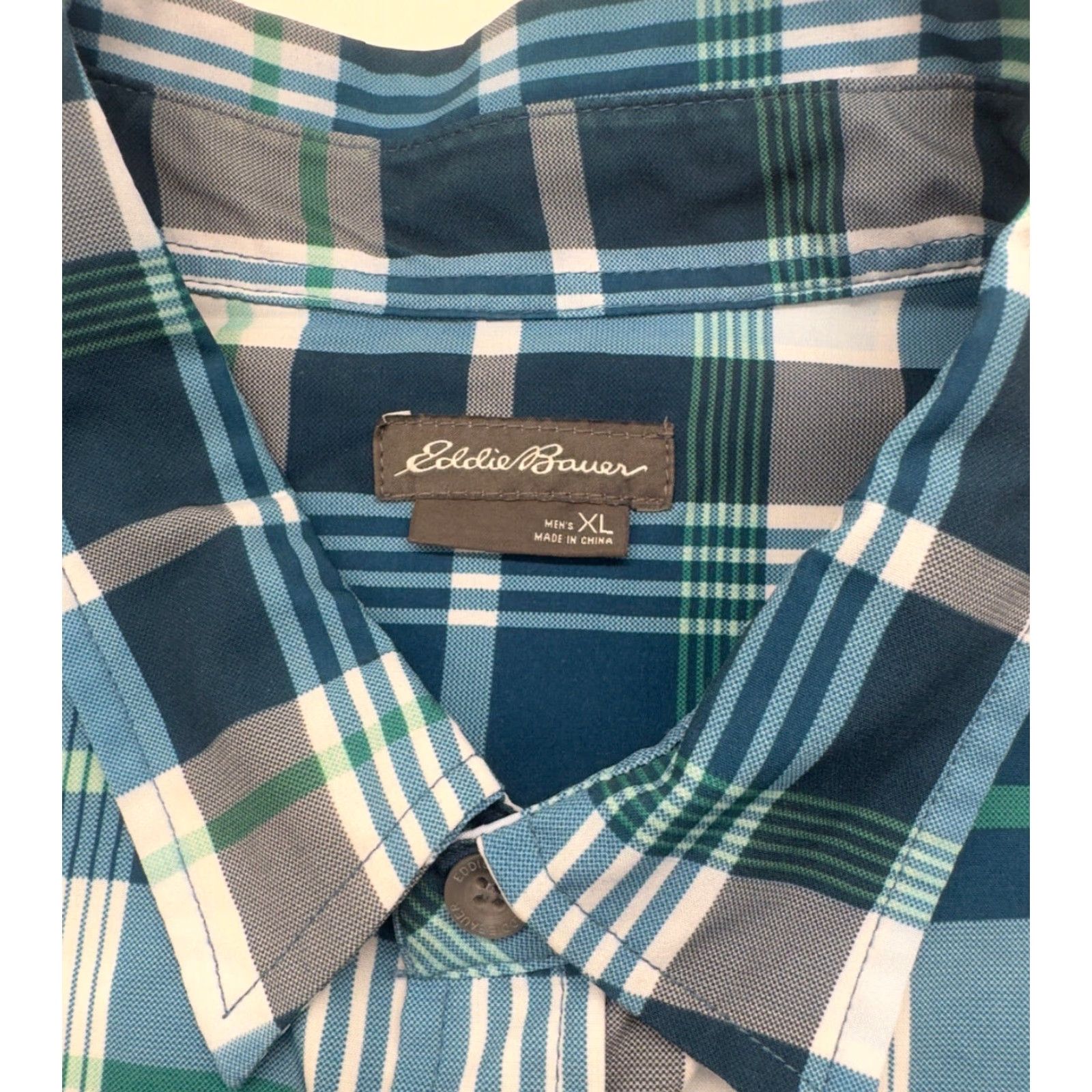 Eddie Bauer Eddie Bauer Button-Up Shirt XL Mens Green Plaid Lightweight Short Description? Size US XL / EU 56 / 4 - 2 Thumbnail