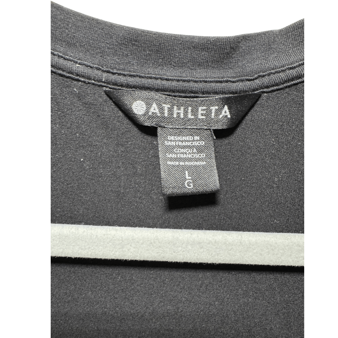 Athleta Athleta Womens Short Sleeve V Neck TShirt Black size L Size L / US 10 / IT 46 - 2 Thumbnail