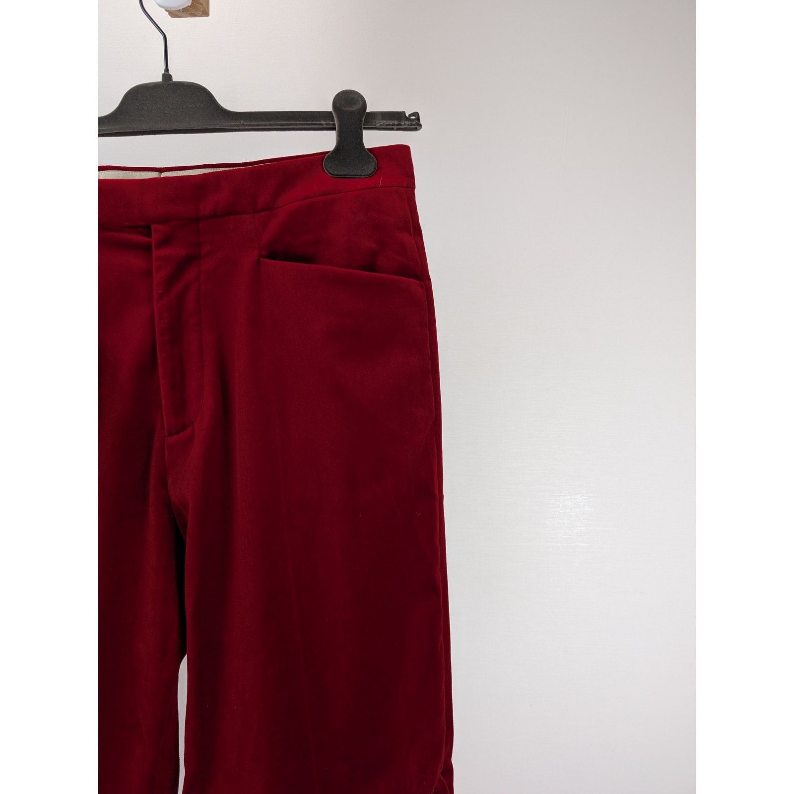 Gucci o1rshd1 Stretch Velvet W/Leather Short Pant in Fire/Mix Size US 32 / EU 48 - 4 Thumbnail