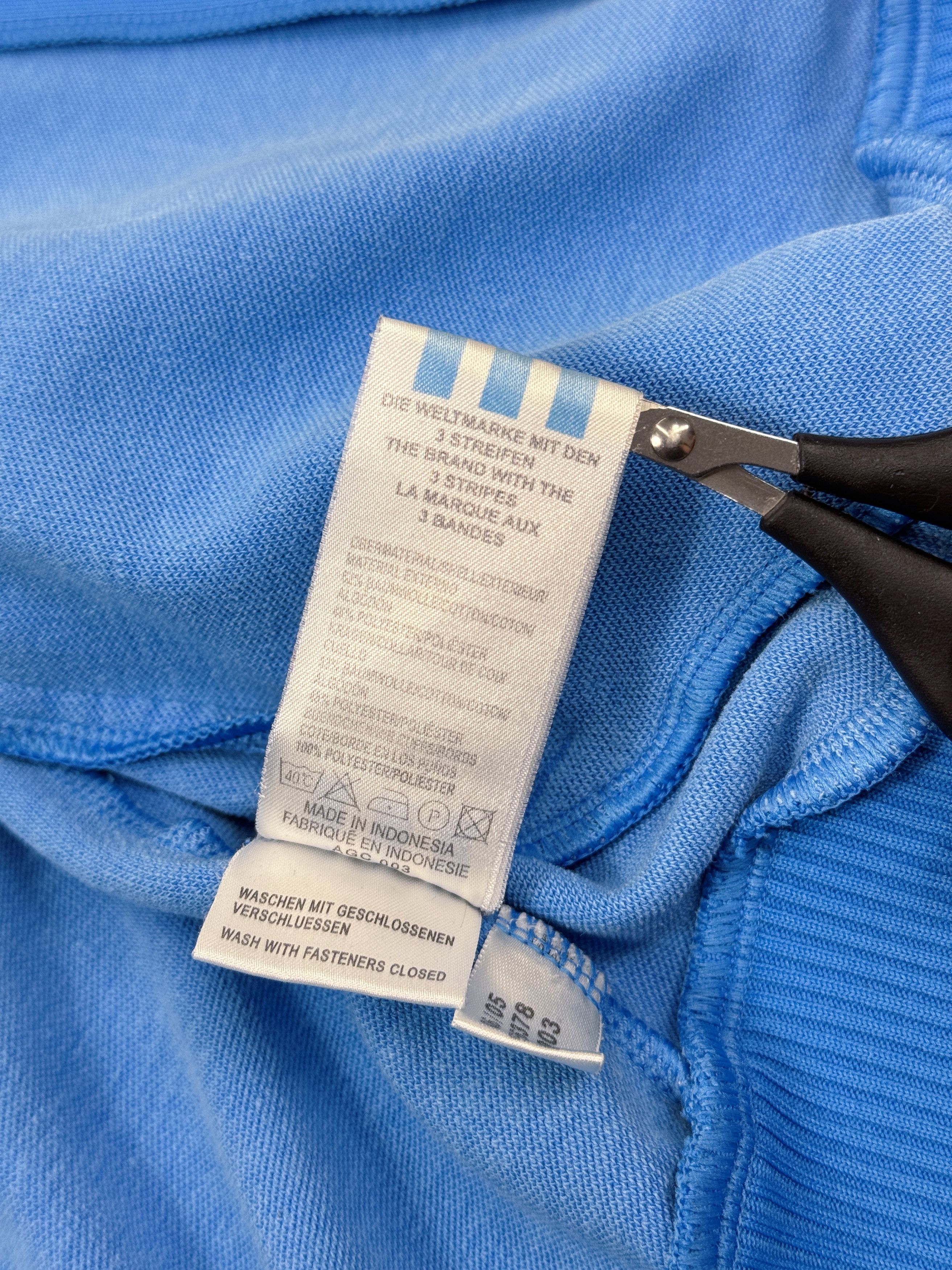 Adidas × Vintage Y2K Adidas Track Jacket Blue & Black Stripes Size US M / EU 48-50 / 2 - 15 Thumbnail