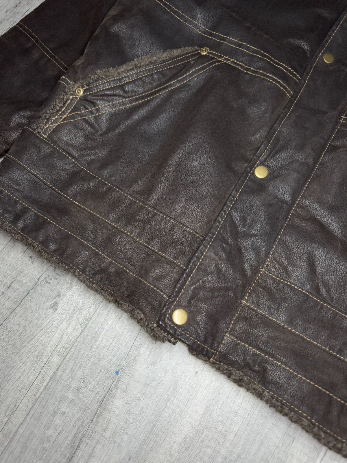 Genuine Leather × Vintage Vintagge leather jacket L avant garde retro Size US L / EU 52-54 / 3 - 4 Thumbnail