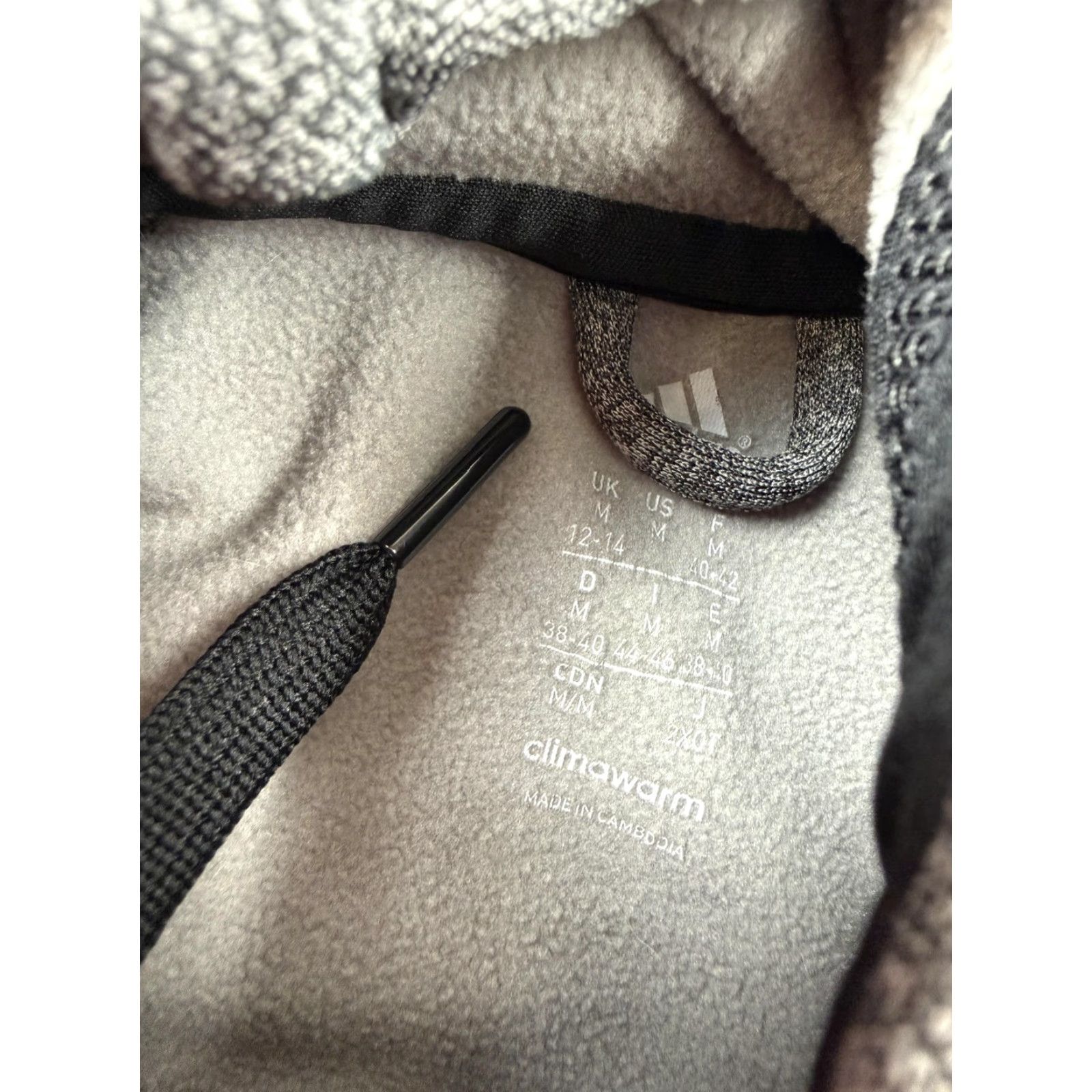 Adidas Adidas Hoodie Sweatshirt Womens Medium Gray Full Zip Climawarm Fleece Lined Logo Size M / US 6-8 / IT 42-44 - 4 Thumbnail