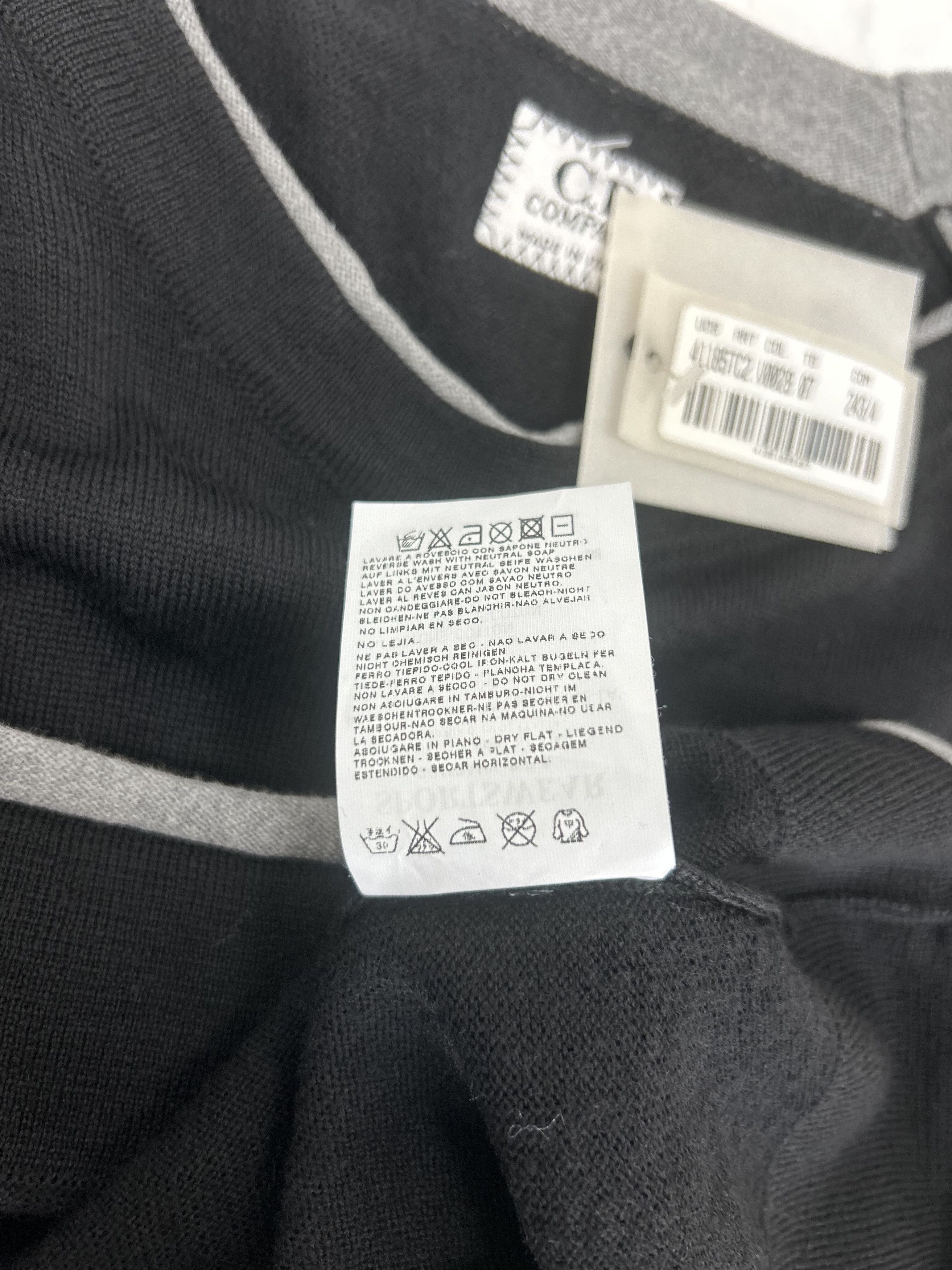 C.P. Company CP Company Black Crew Neck Knitwear With Piping Size US XL / EU 56 / 4 - 5 Thumbnail