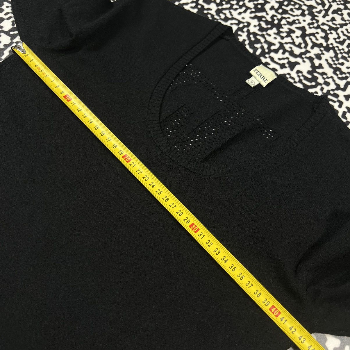 Ferre Vintage Y2K Ferre Gianfranco Luxury Big Logo Mesh Sweater Size S / US 4 / IT 40 - 15 Thumbnail