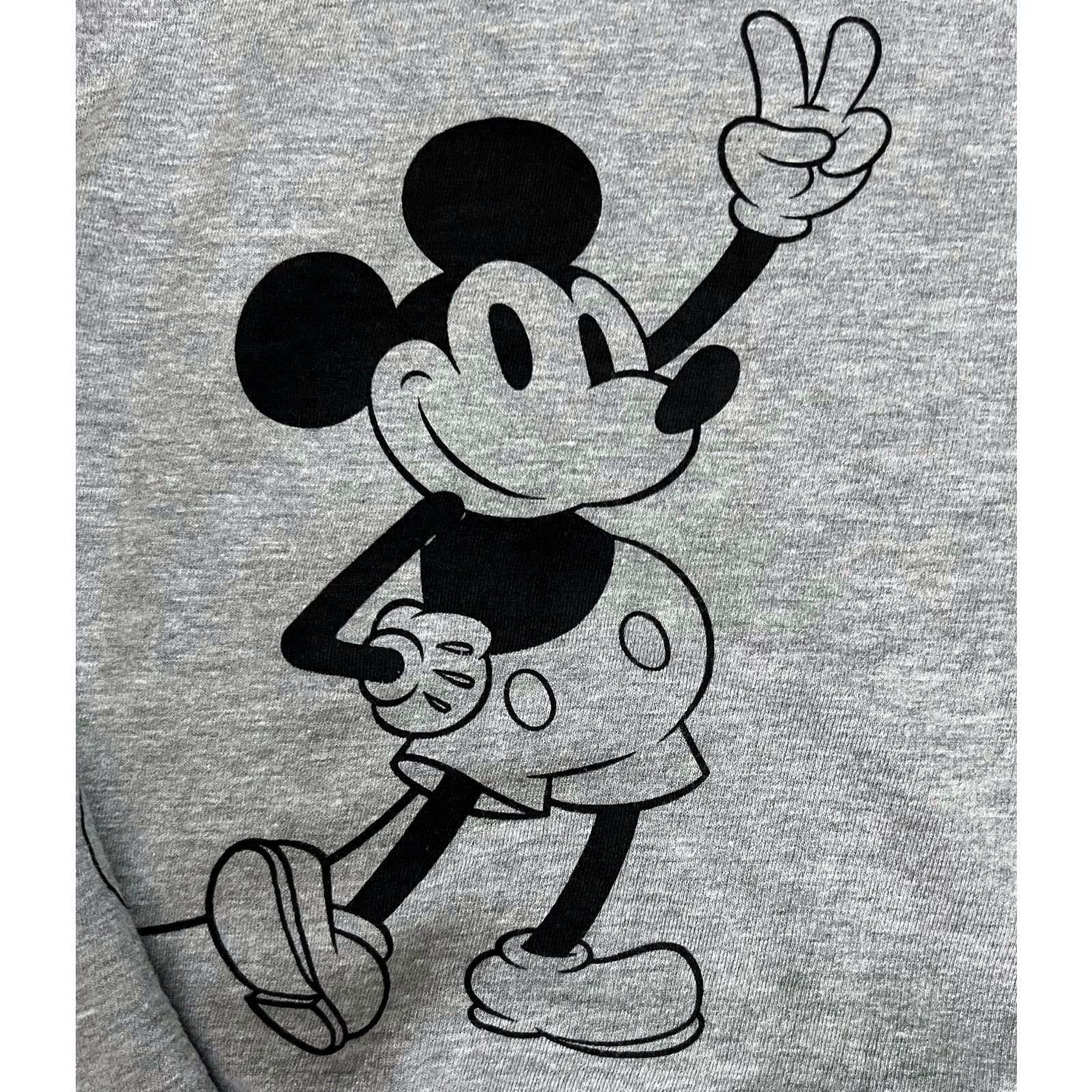 Disney Disney Mickey Mouse Tie-Front Crop Sweatshirt Gray, Small Size S / US 4 / IT 40 - 3 Thumbnail