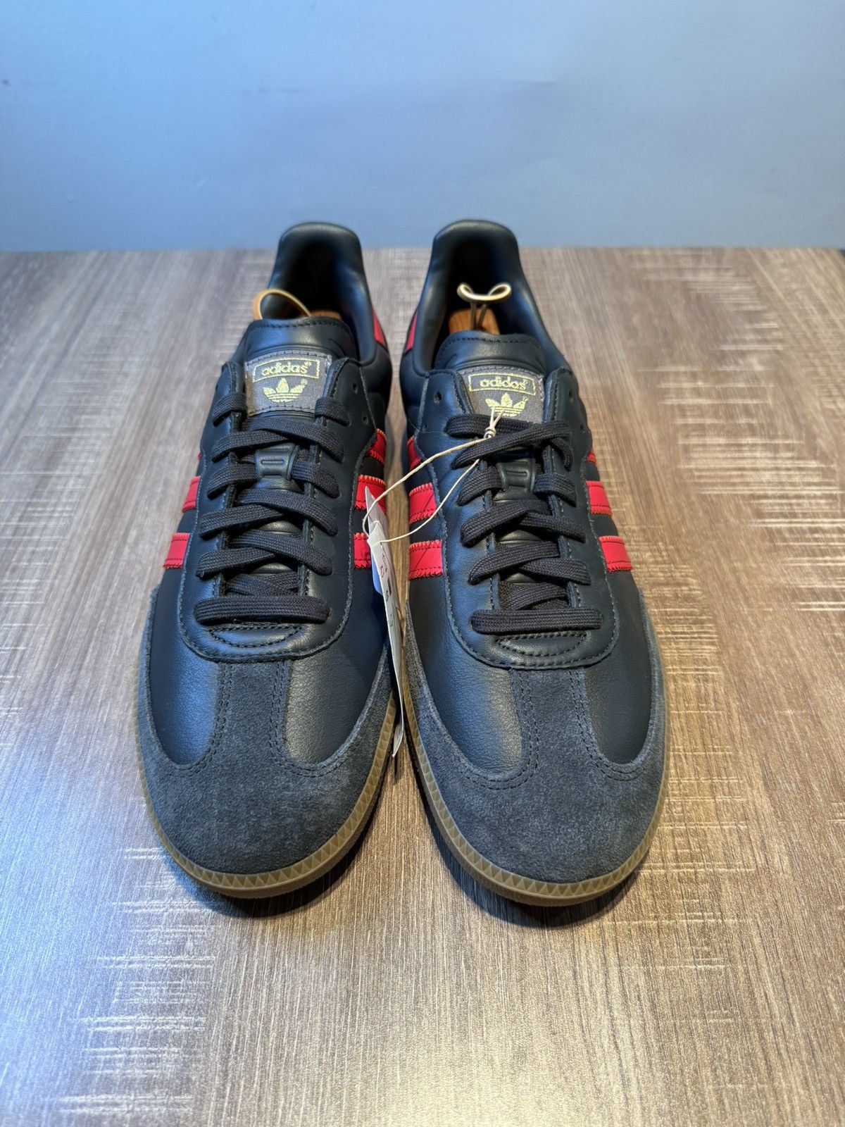Adidas Adidas Mens Originals Size 12 Samba OG Black/Gum/Red New Size US 12 / EU 45 - 3 Thumbnail