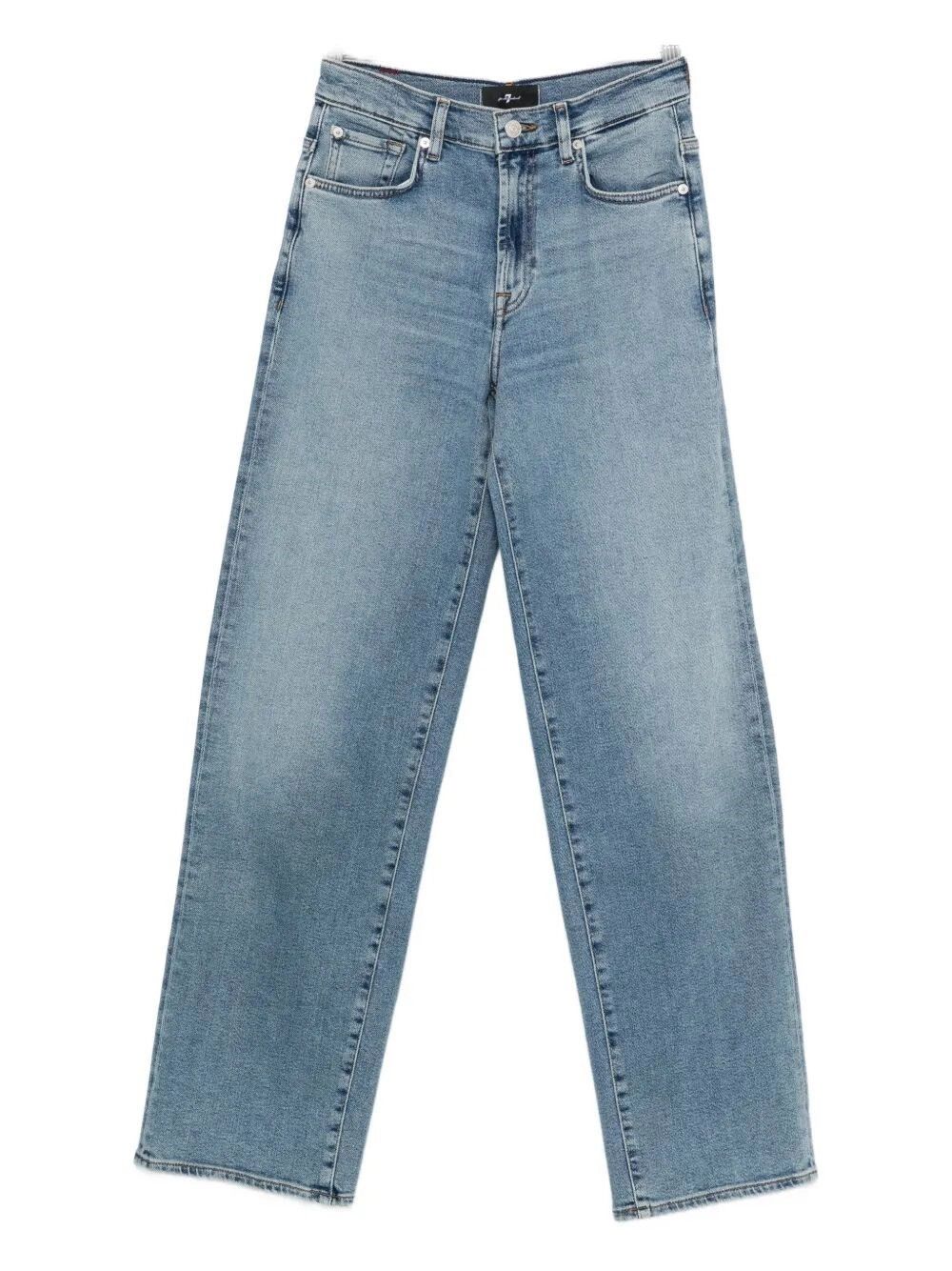 7 For All Mankind STOVEPIPE STRAIGHT Oceanstone Size 28" / US 6 / IT 42 - 1 Thumbnail
