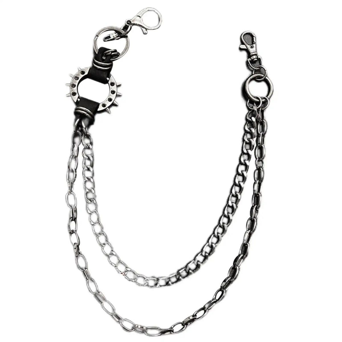 Jewelry Waist Chain Black with 2 Way Tracking Punk Style Size ONE SIZE - 2 Thumbnail