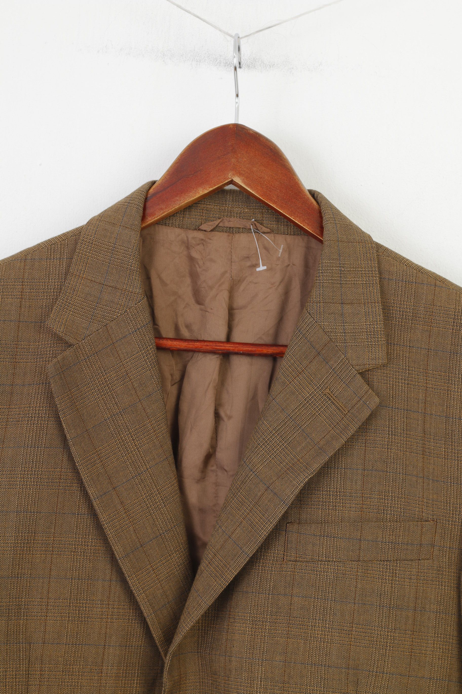 United Colors Of Benetton United Colors Of Benetton Men 44 54 Blazer Brown Cotton 0259 Size 44R - 3 Thumbnail