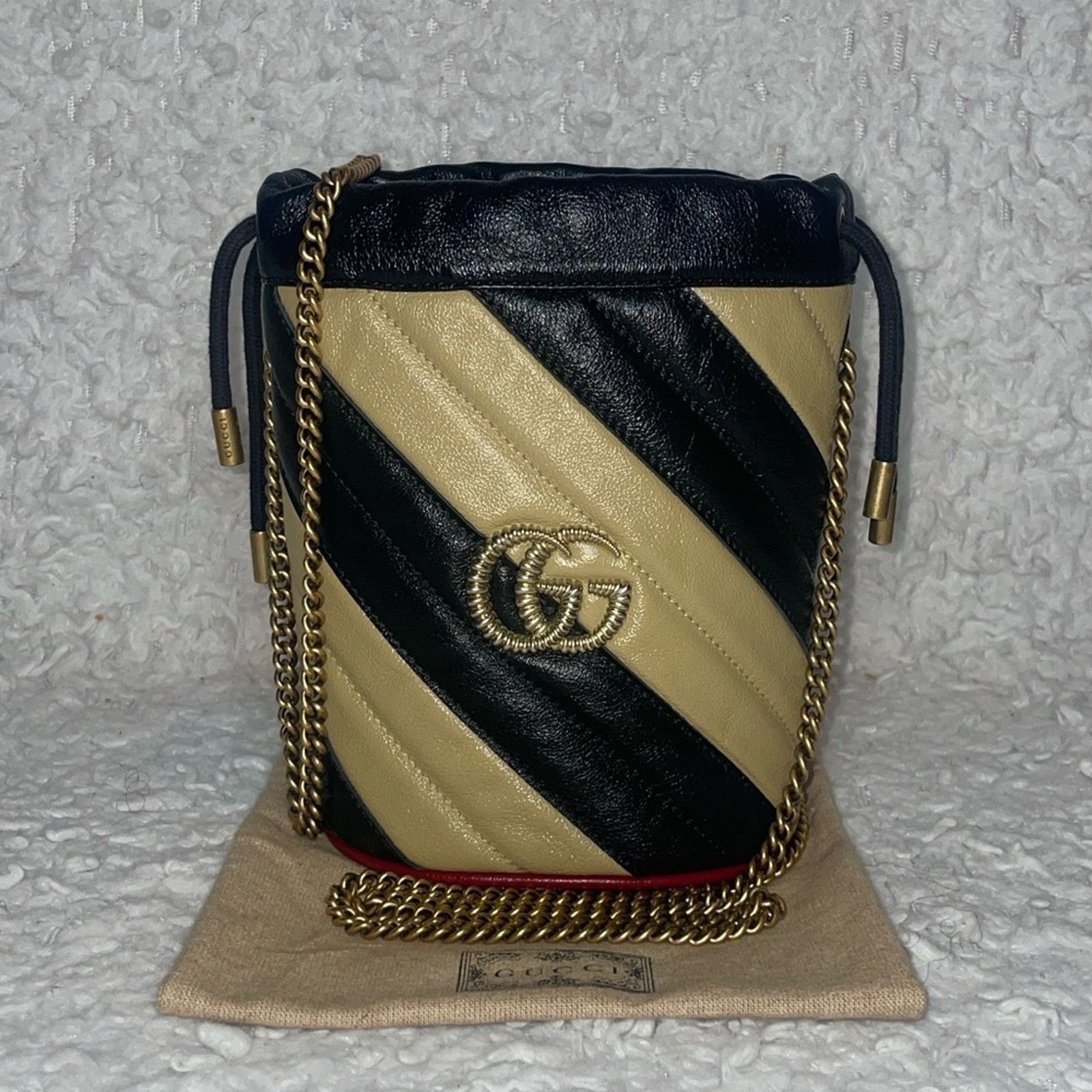 Gucci Gucci Marmont Torchon Mini Bucket Bag Size ONE SIZE - 1 Thumbnail