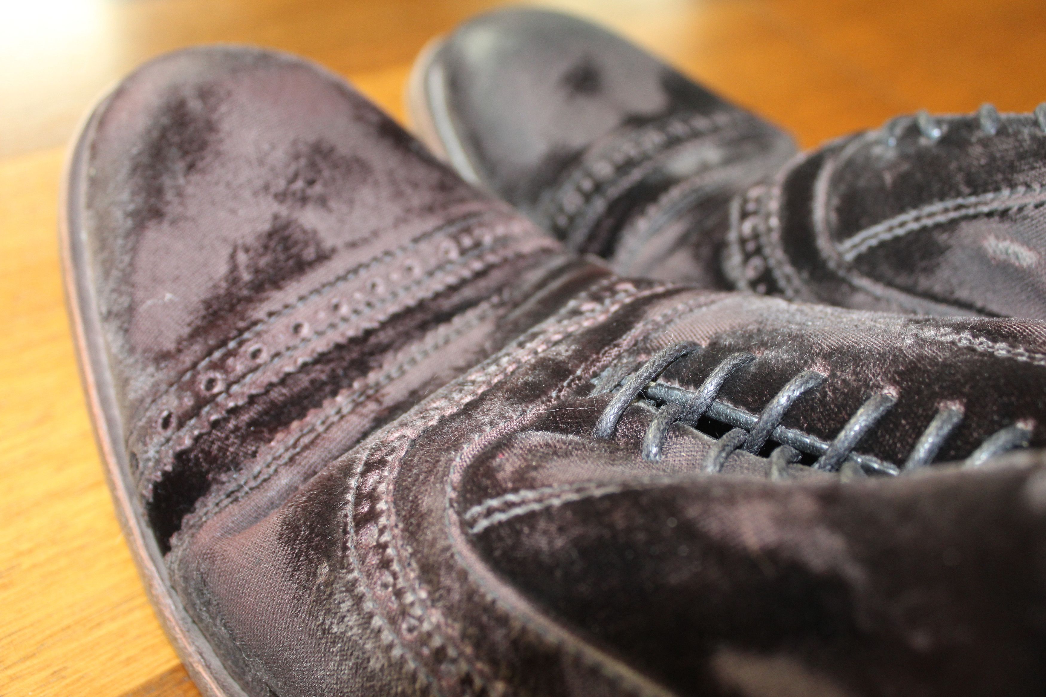 John Varvatos Varvatos #2122 “Parisian Double Balmoral” – Oxblood Velvet Size US 11 / EU 44 - 3 Thumbnail