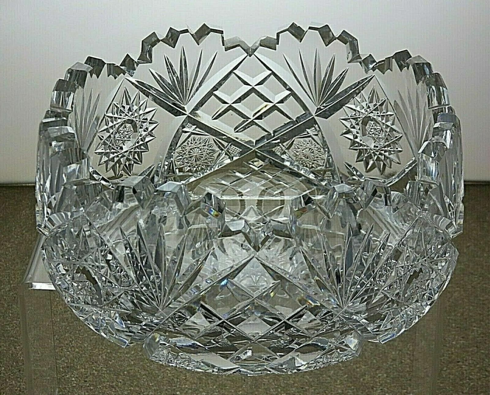 The Unbranded Brand American Brilliant Period Crystal Hobstar Cut Fruit Bowl Size ONE SIZE - 4 Thumbnail