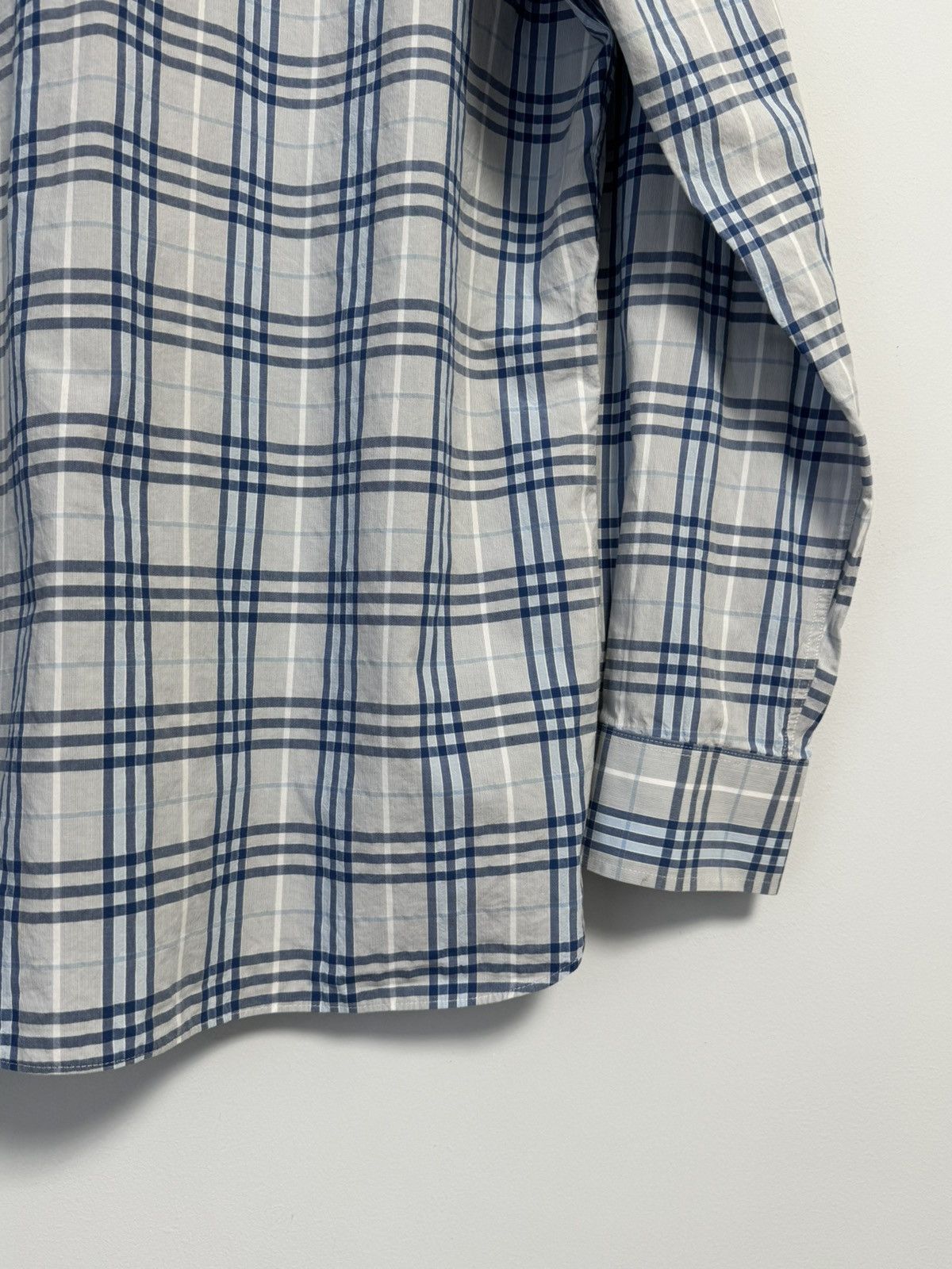 Burberry Vintage Burberry Nova Check Long Sleeve Blue Shirt Size US L / EU 52-54 / 3 - 14 Thumbnail