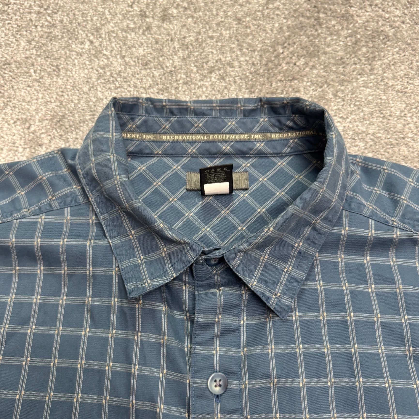 Vintage REI Vintage Y2K Button-Down Shirt Men XL Blue Check Cotton Casual Outdoor Size US XL / EU 56 / 4 - 4 Thumbnail