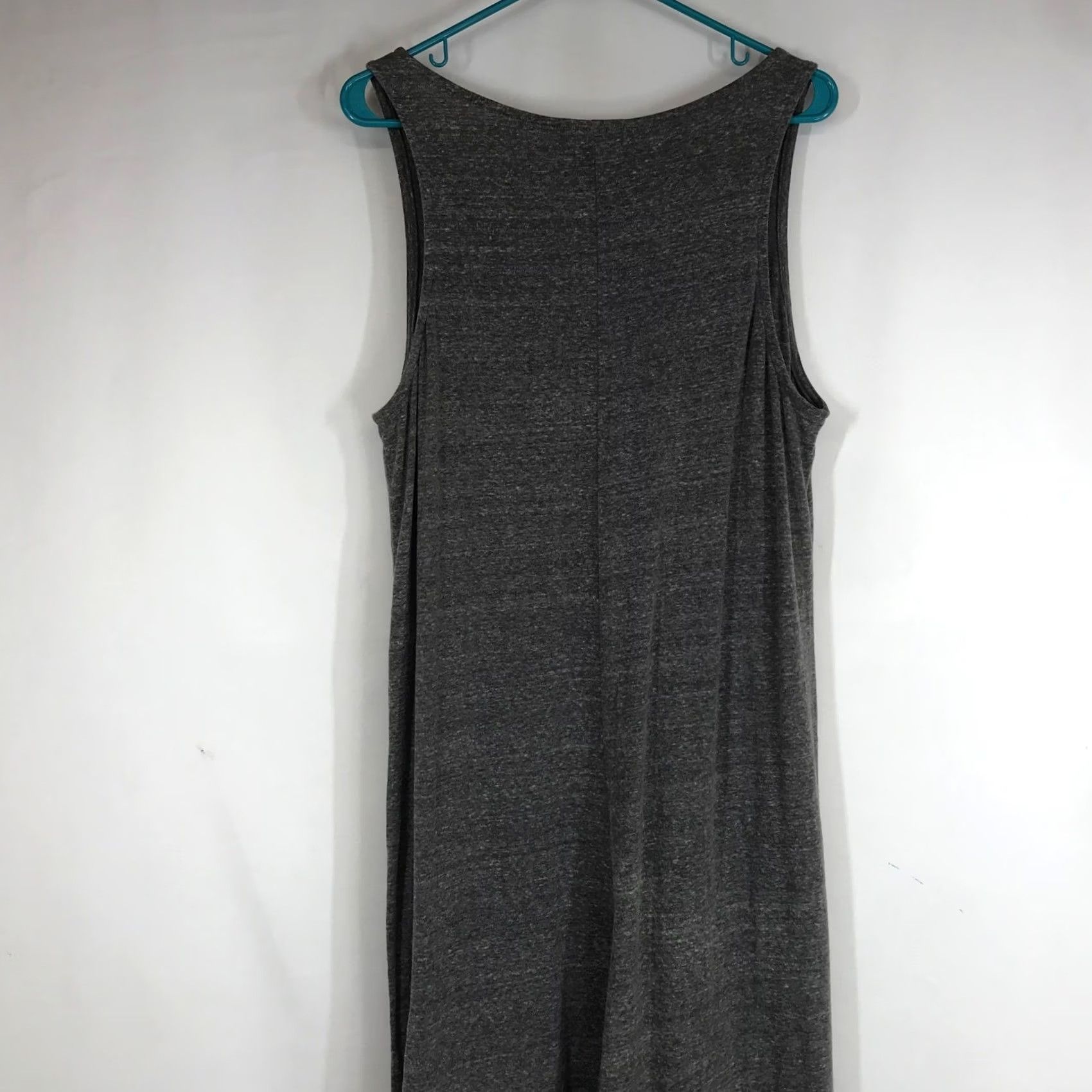 CLOT Cloth & Stone Womens Charcoal Grey Heathered V-Neck Wide Leg Jumpsuit L Size 36" / US 14 / IT 50 - 6 Thumbnail