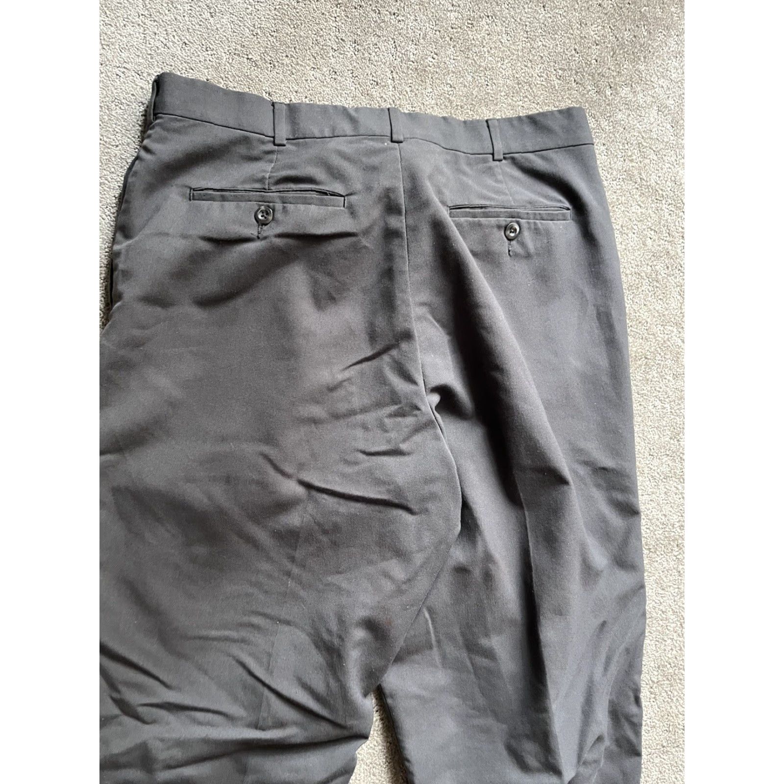 Perry Ellis Perry Ellis Portfolio Pleated Front Dress Pant Size 36x29 Gray Polyester Men's Pants Straight Leg Business Casual Formal 36 Regular Cuffed Size US 36 / EU 52 - 4 Thumbnail