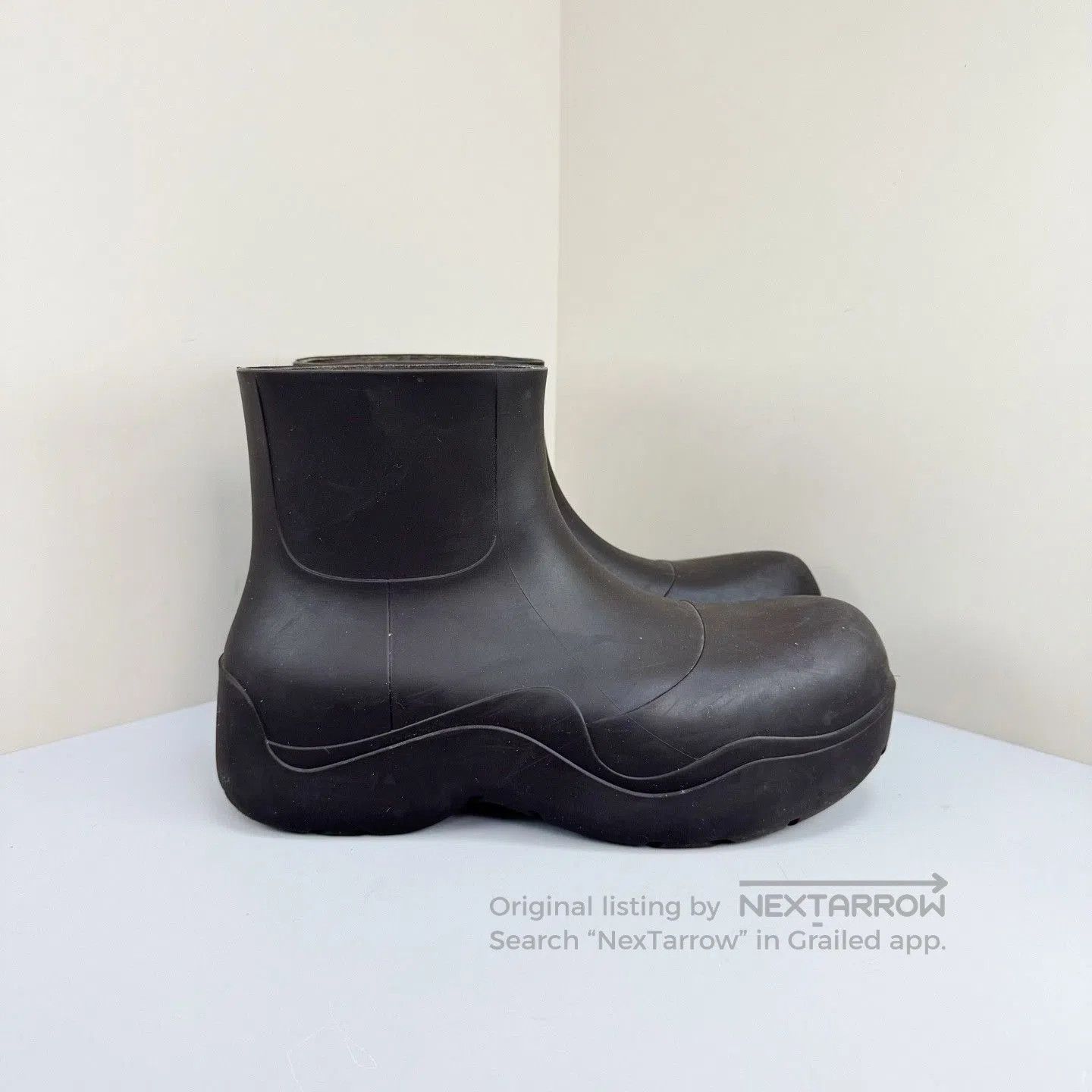 Bottega Veneta Bottega Veneta Brown Rubber Rain Boots. Size US 8 / EU 41 - 4 Thumbnail