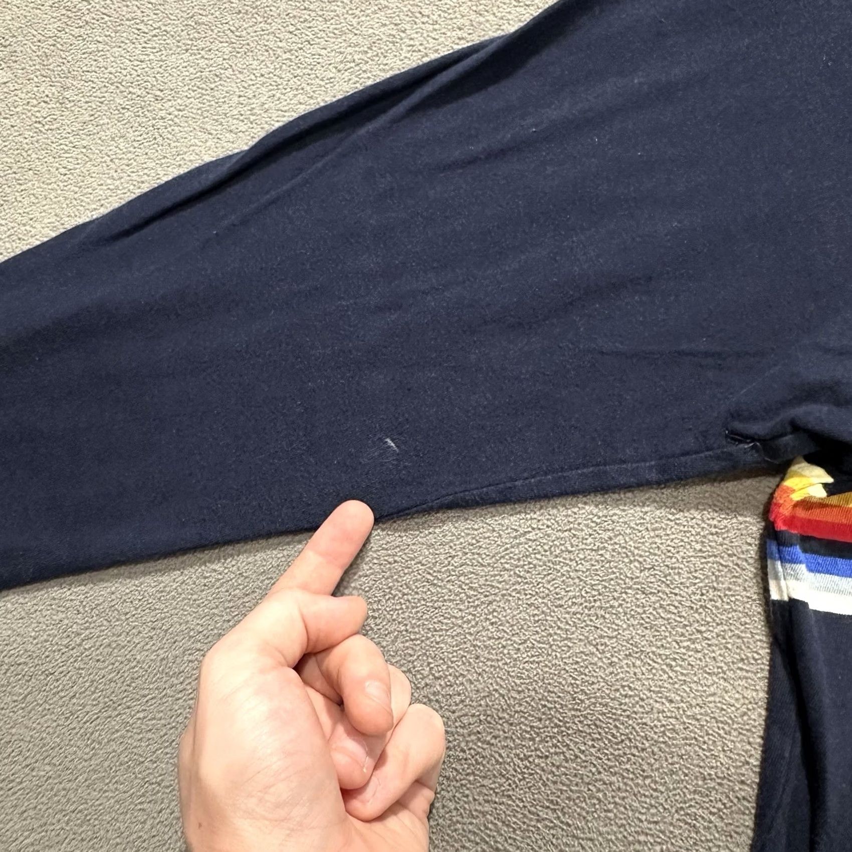 Brandy Melville John Galt Brandy Melville Top Womens Small Blue Rainbow Striped Long Sleeve GUC Size S / US 4 / IT 40 - 8 Thumbnail