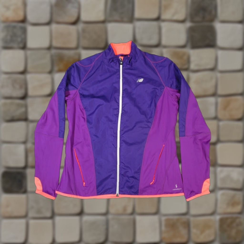 New Balance VINTAGE New Balance Jacket Womens XL Purple Orange Lightning Dry Full Zip Size XL / US 12-14 / IT 48-50 - 1 Thumbnail