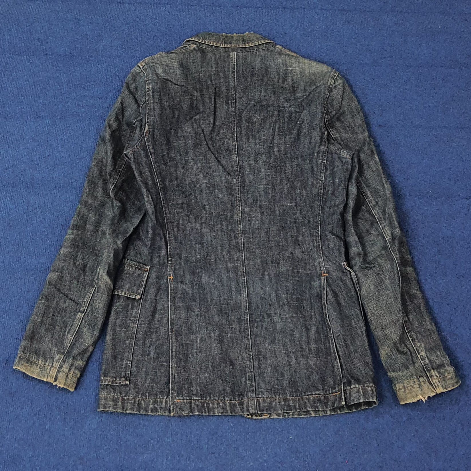 Miu Miu Vintage Miu Miu by Prada Denim Fiammato Blazer C256N2 Size XS / US 0-2 / IT 36-38 - 3 Thumbnail