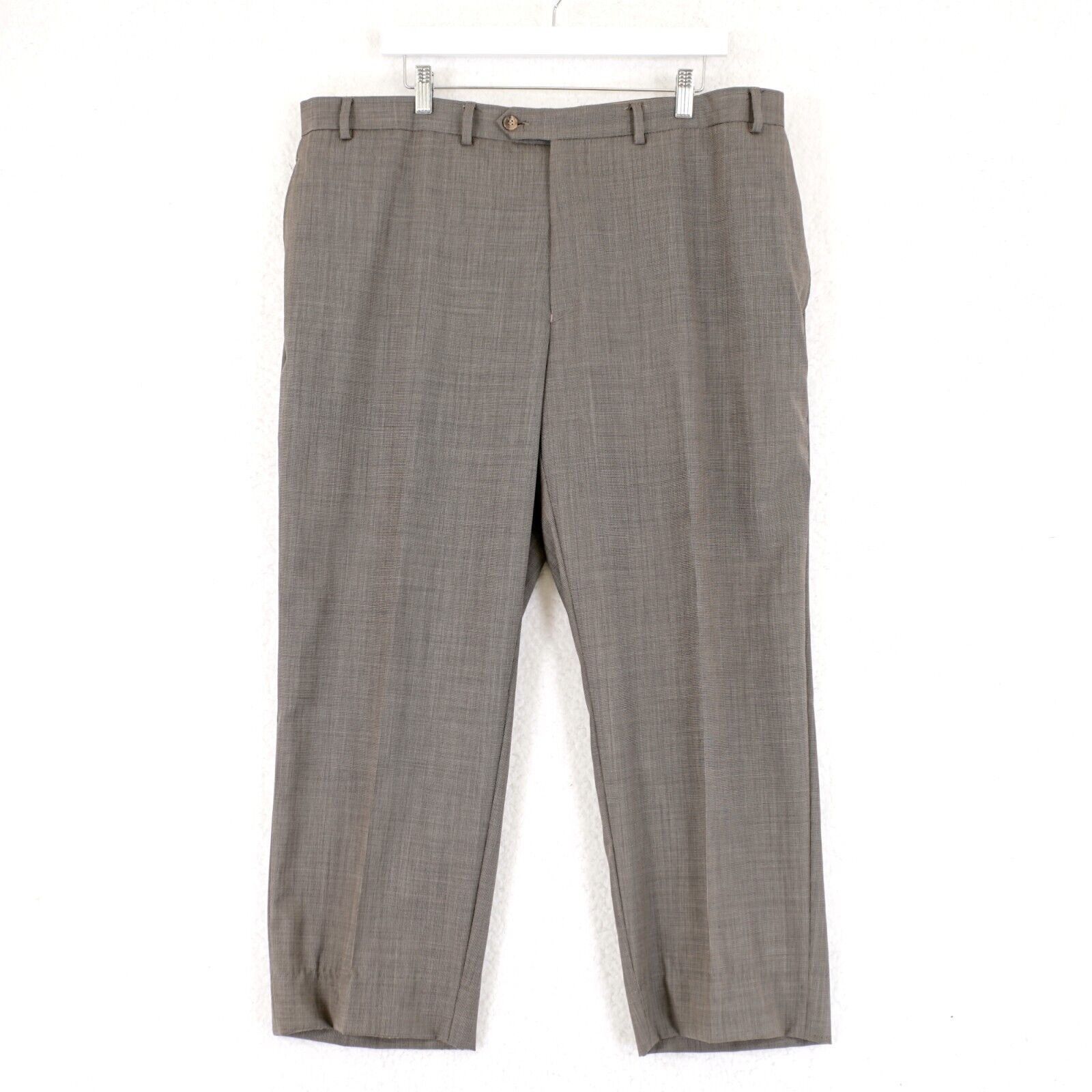 Joseph Abboud Joe Joseph Abboud Brown Wool Nailshead 40/27 Dress Pants Mid Size 40S - 1 Thumbnail