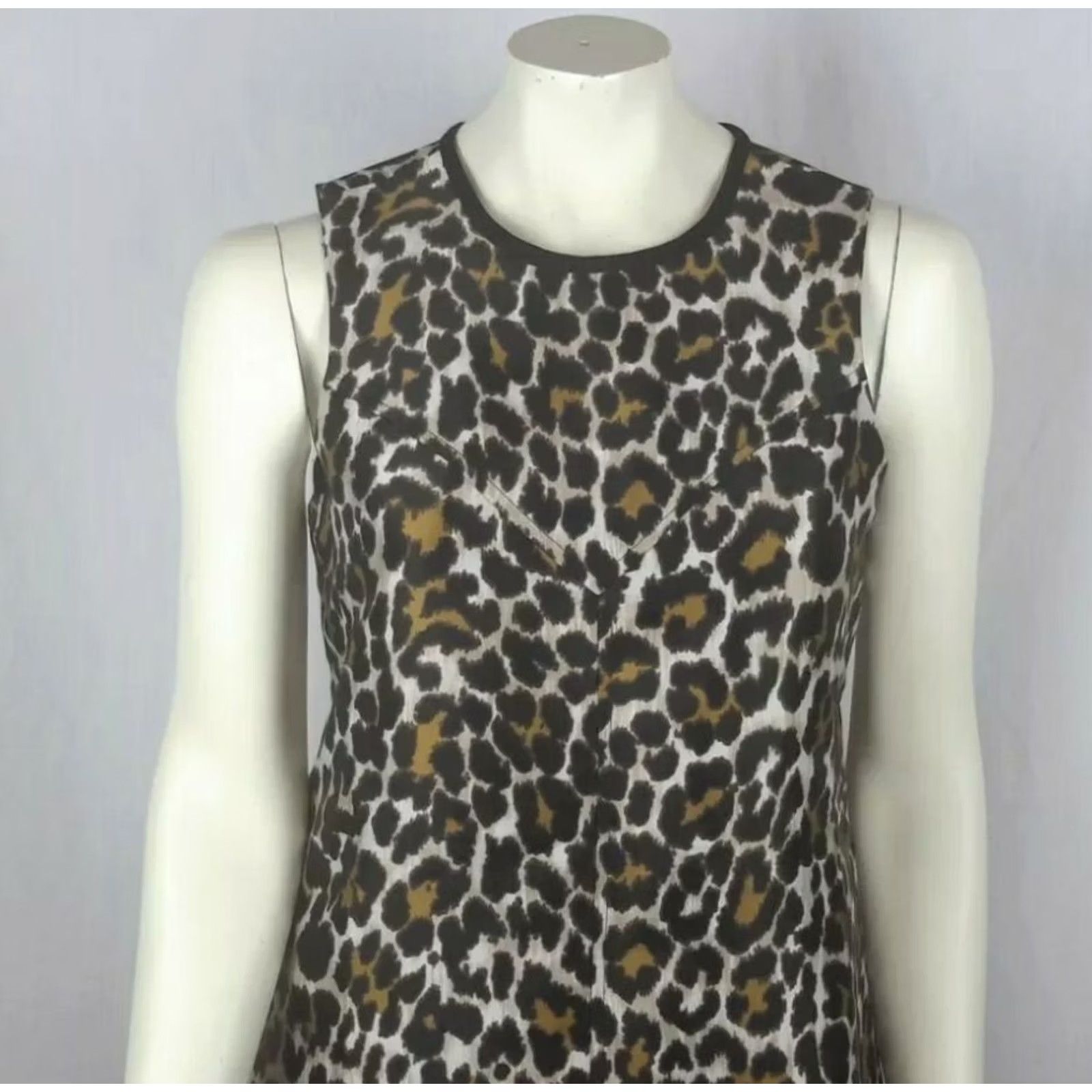 J.Crew J.CREW Leopard SHIFT DRESS animal PRINT BLACK AMBER SIZE 4 Womens Size S / US 4 / IT 40 - 2 Thumbnail