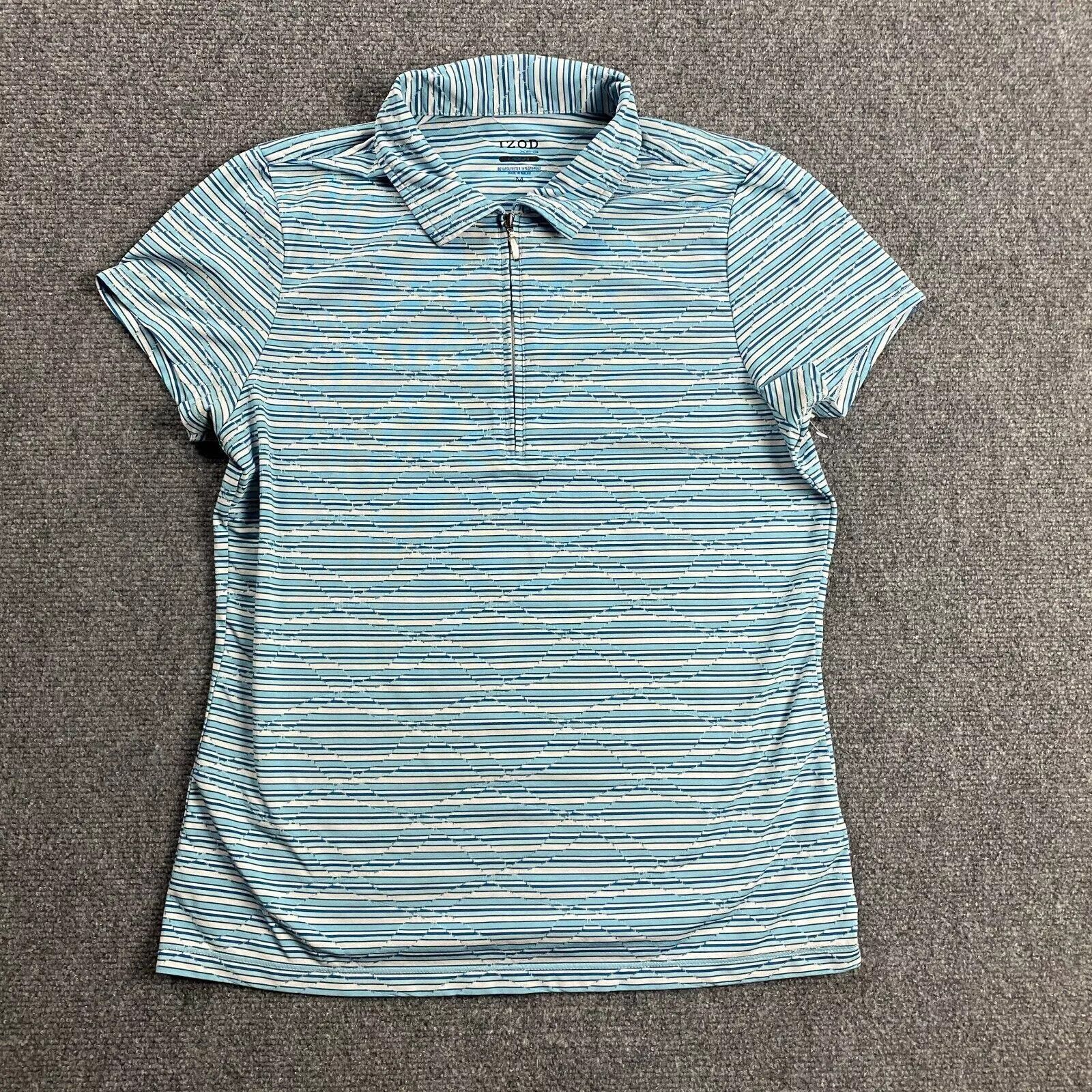 Izod Izod XFG Polo Women's Medium Striped 1/4 Zip Cool FX Golf Size M / US 6-8 / IT 42-44 - 1 Thumbnail