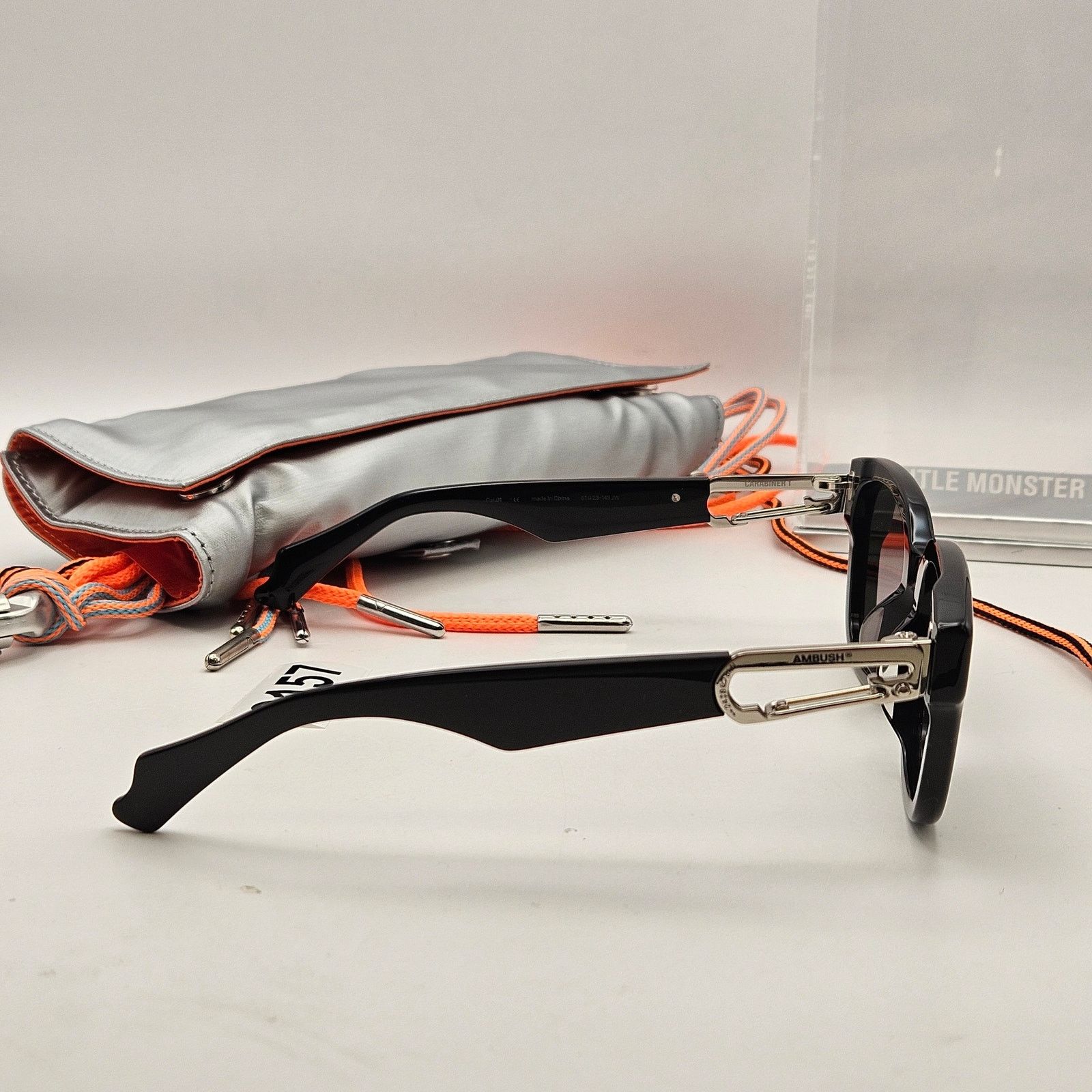 Ambush Design AMBUSH X GENTLE MONSTER CARABINER 1 01 BLACK SUNGLASSES NIB Size ONE SIZE - 7 Thumbnail
