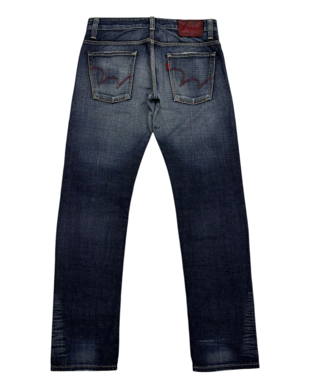 Edwin Edwin 503 Blue Trip Slim Washed Whisker Dirty Distress Size US 33 - 8 Thumbnail