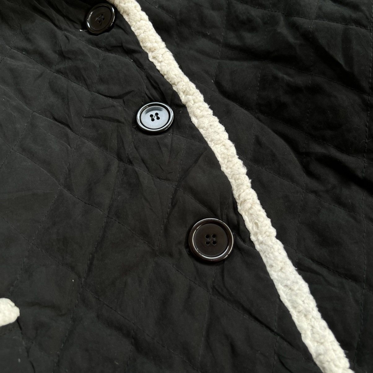 Japanese Brand 2000s Ellie Quilted Sherpa Parka Jacket Size ONE SIZE - 4 Thumbnail