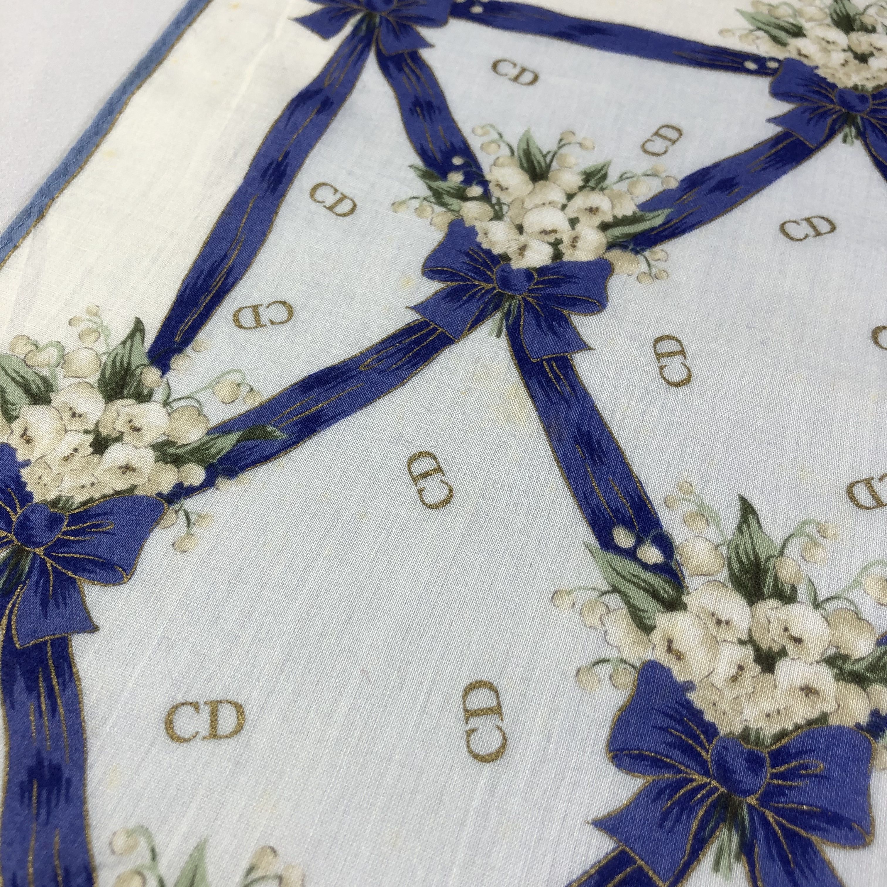 Christian Dior Monsieur Christian Dior CD Handkerchief Neckerchief Bandana H1949 Size ONE SIZE - 12 Thumbnail