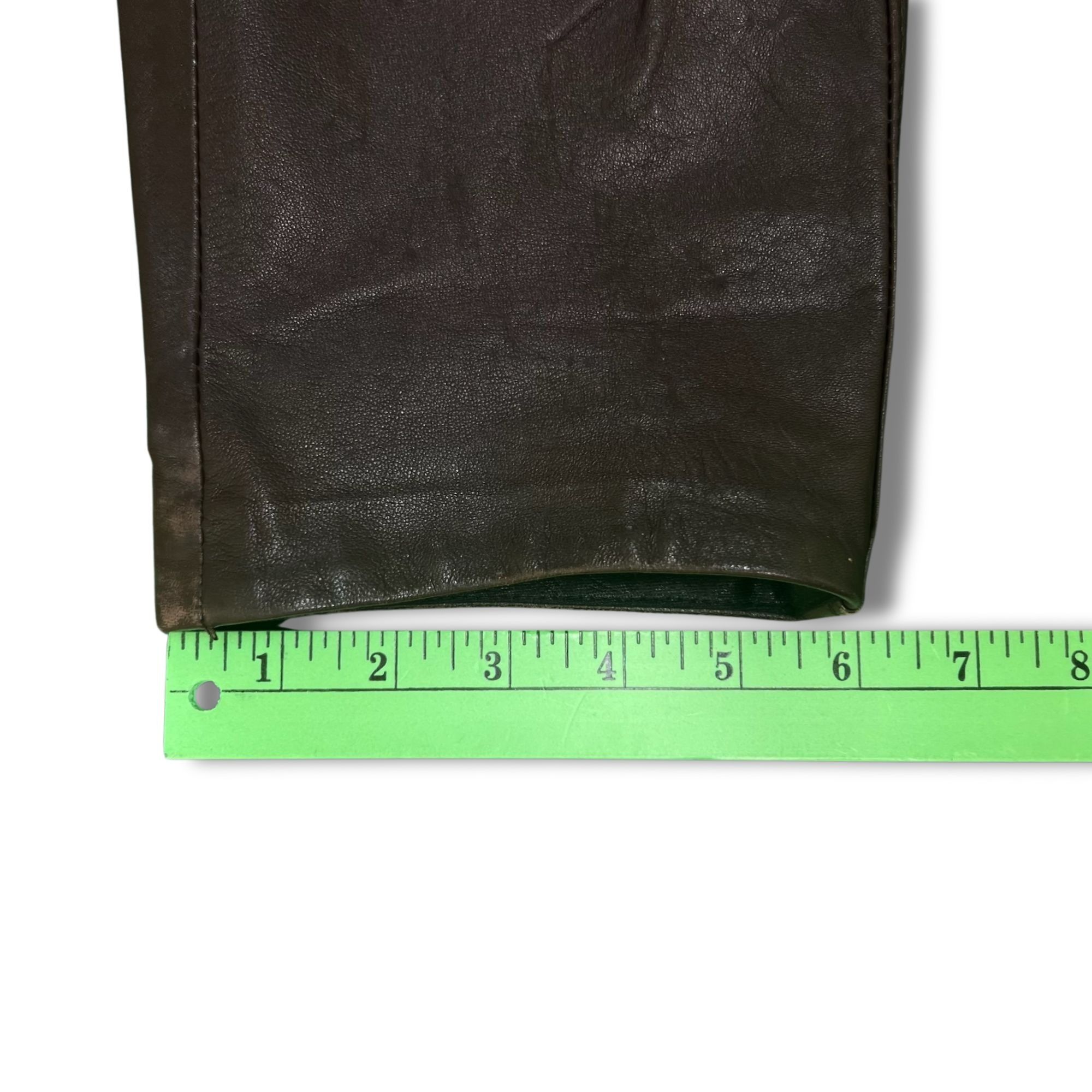 Other Brown Leather Pants With Belt Loops Pockets & Front Zipper C Size 26" / US 2 / IT 38 - 8 Thumbnail