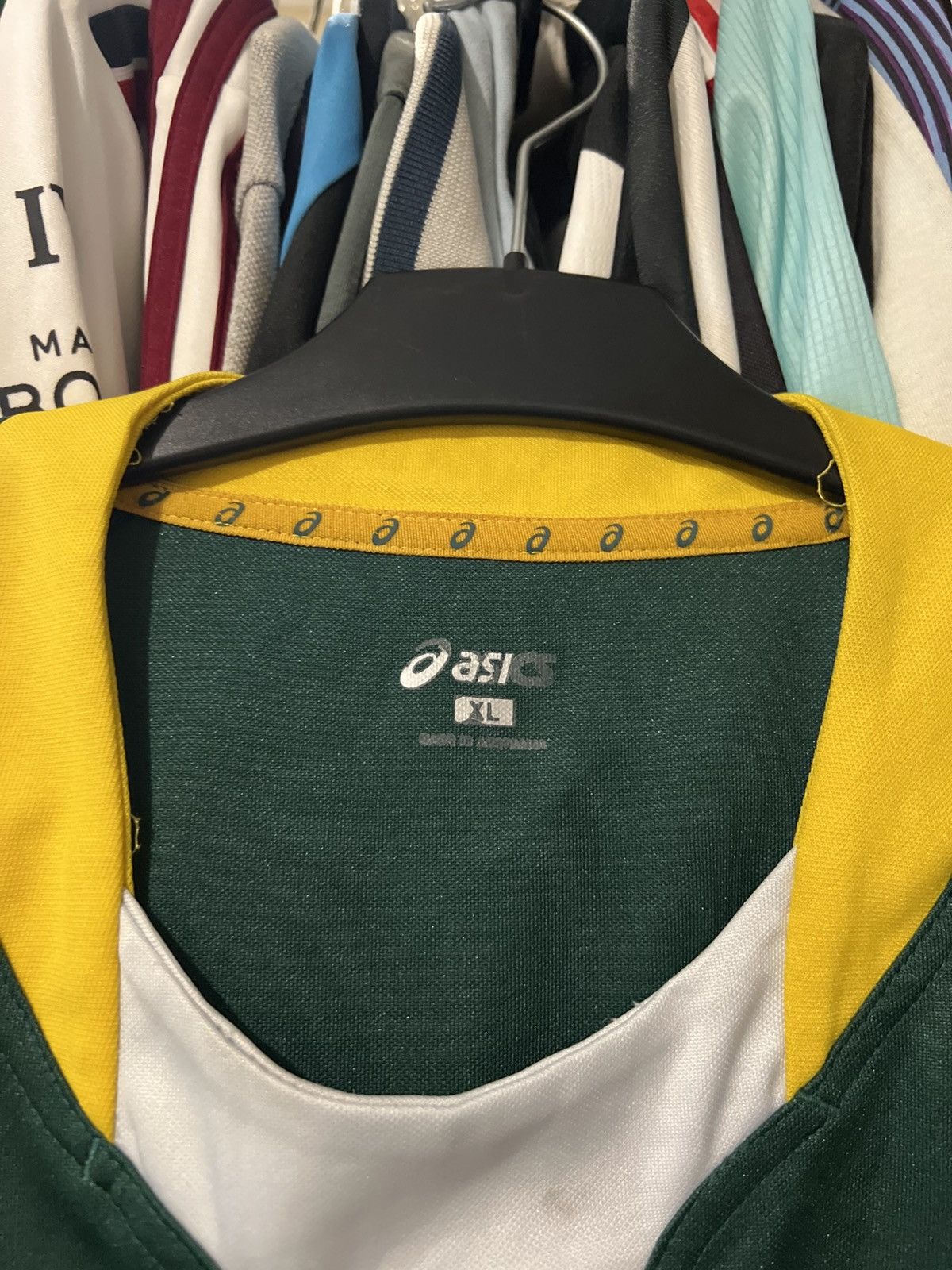 Asics 2018/2019 ASICS SOUTH AFRICA RUGBY HOME FOOTBALL SHIRT XL Size US XL / EU 56 / 4 - 6 Thumbnail