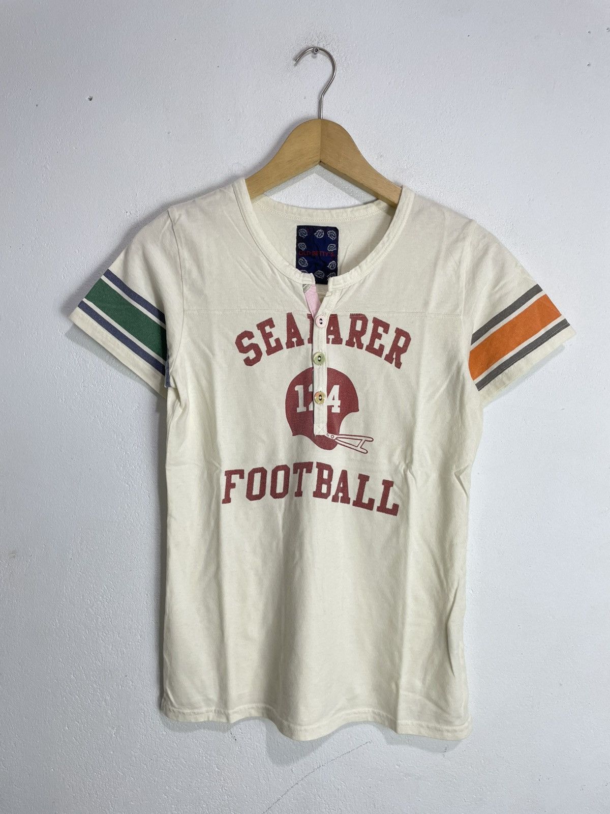 Japanese Brand Old bettys football College Tee Kapital style Size S / US 4 / IT 40 - 8 Thumbnail