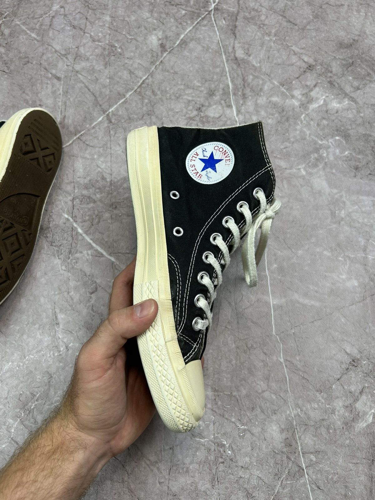 Comme des Garcons × Comme des Garcons PLAY × Converse Comme Des Garcons CDG PLAY x Converse Chuck Taylor 70s High Size US 7.5 / EU 40-41 - 7 Thumbnail