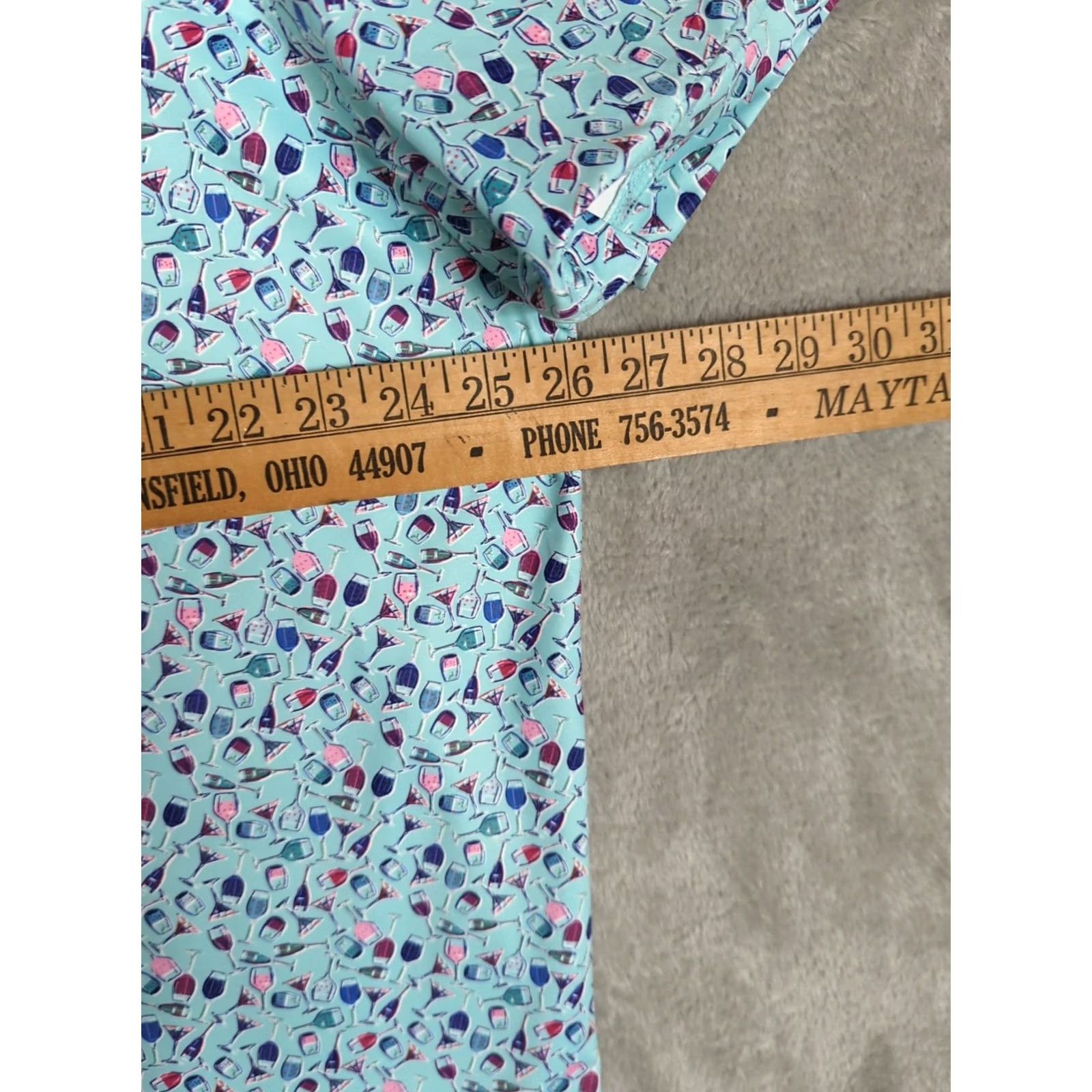 Vintage 1764 Polo Shirt Mens XXL Blue Cocktails Short Sleeve Stretch Classic Fit Golf Size US XXL / EU 58 / 5 - 6 Thumbnail
