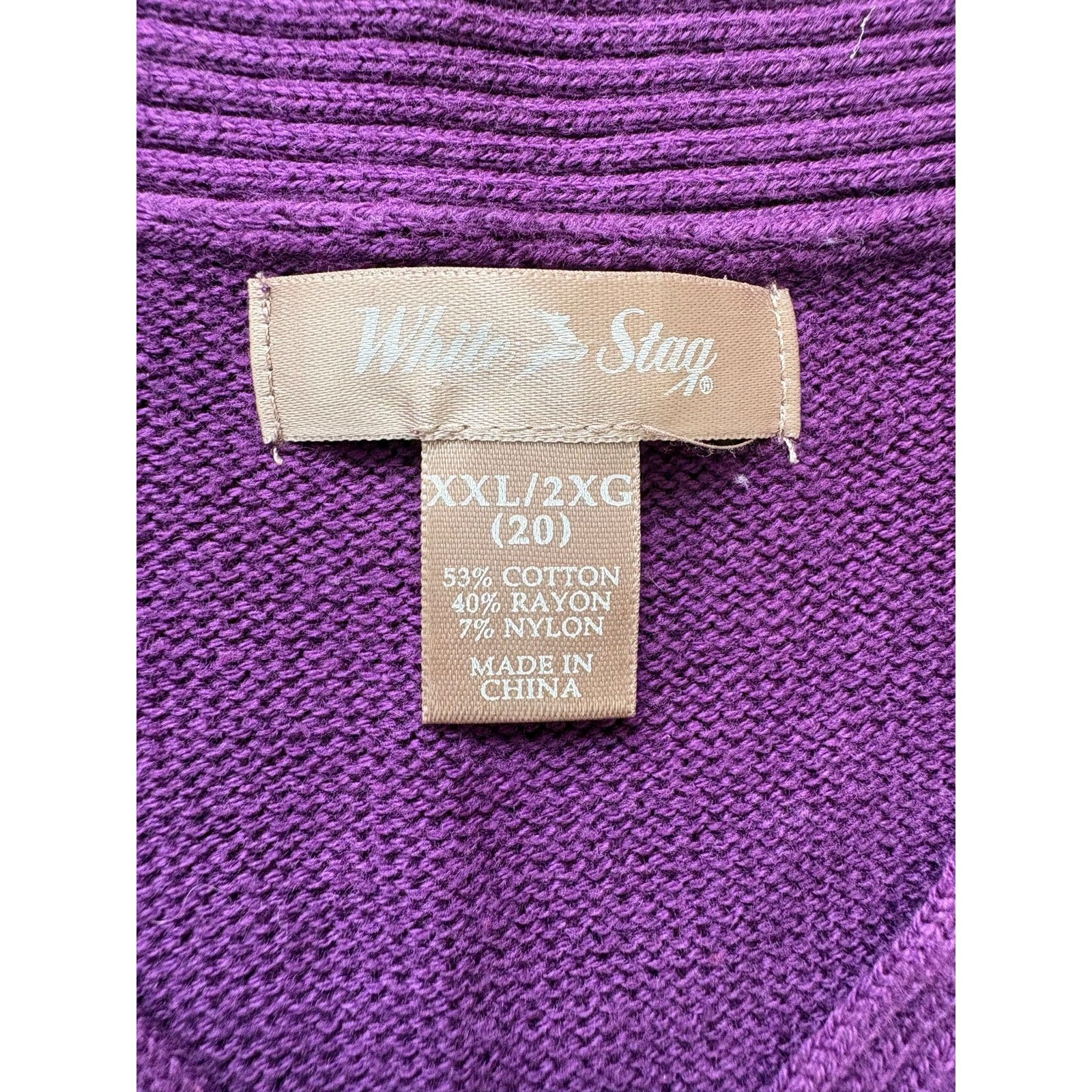 Other White Stag | Women’s Pullover Cardigan Sweater | XXL Size XXL / US 16-18 / IT 52-54 - 3 Thumbnail