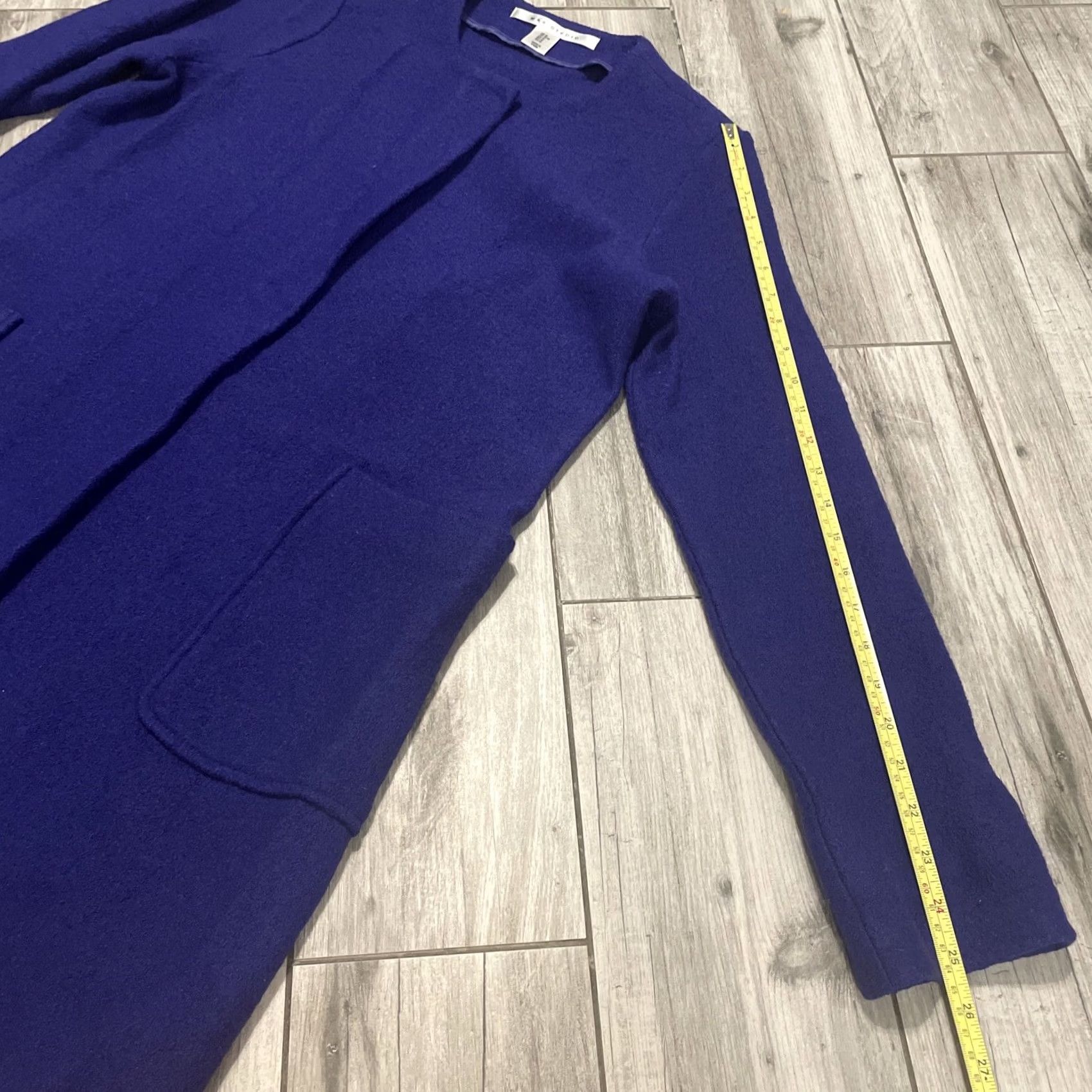 Vintage Max Studio Coat Wool Blend Full Zip M Purple Women Overcoat Pockets Size M / US 6-8 / IT 42-44 - 7 Thumbnail