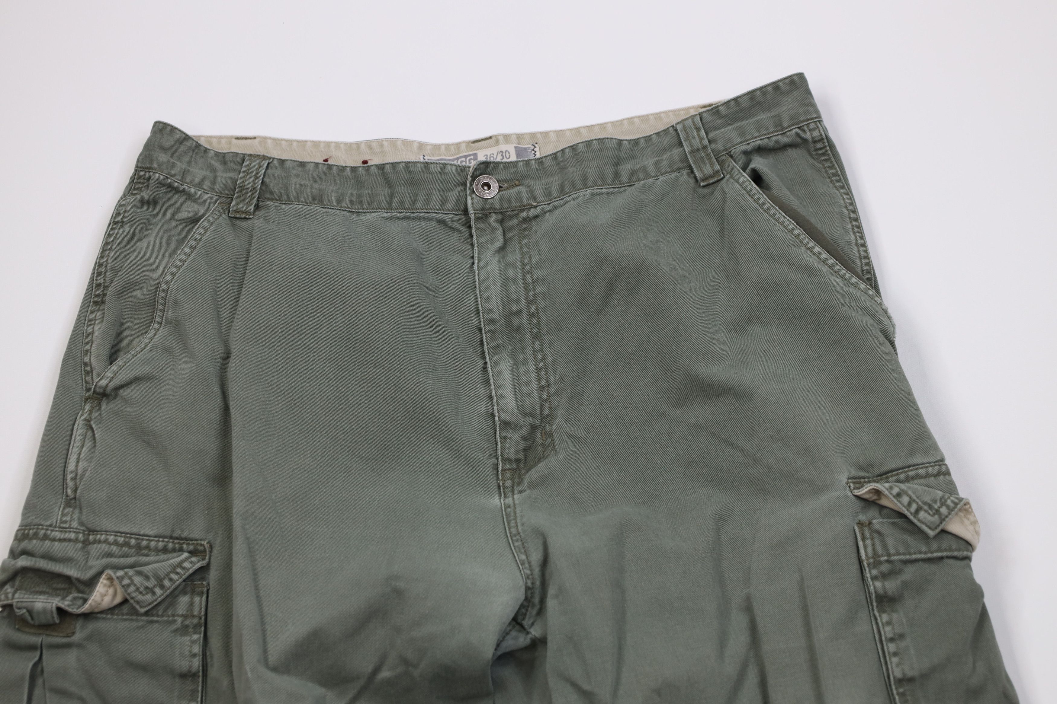 Vintage Vintage 90s Y2K Streetwear Baggy Wide Leg Cargo Pants Green Size US 36 / EU 52 - 2 Thumbnail