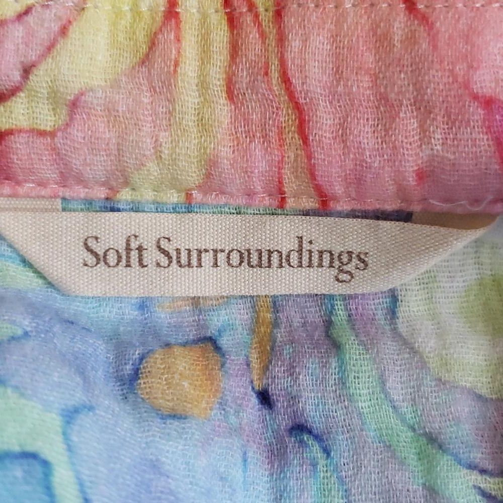 Designer CT176 Soft Surroundings Ladies Floral Button Shirt M Size M / US 6-8 / IT 42-44 - 6 Thumbnail
