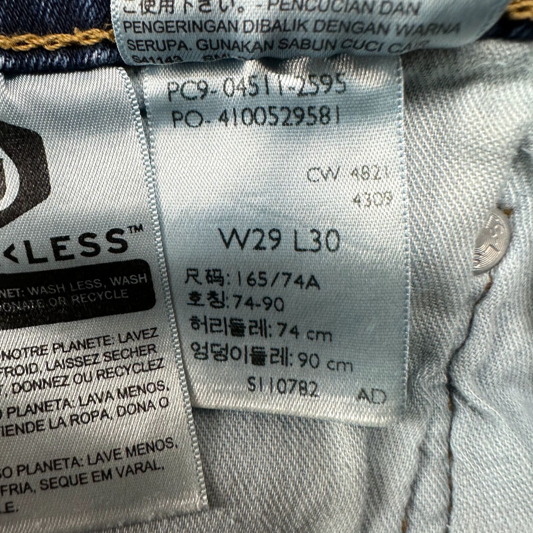 Levi's Levi's 511 Jeans Mens 29x30 Blue Skinny Mid Wash 5-Pocket Denim Cotton Stretch Size US 29 - 3 Thumbnail
