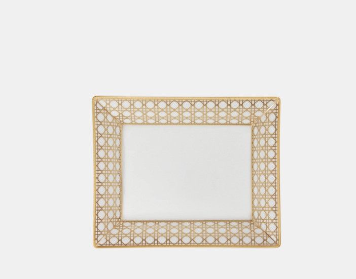 Dior o1w1db10425 HYC04CV Size: OS / Trinket Tray in White & Gold Size ONE SIZE - 1 Thumbnail