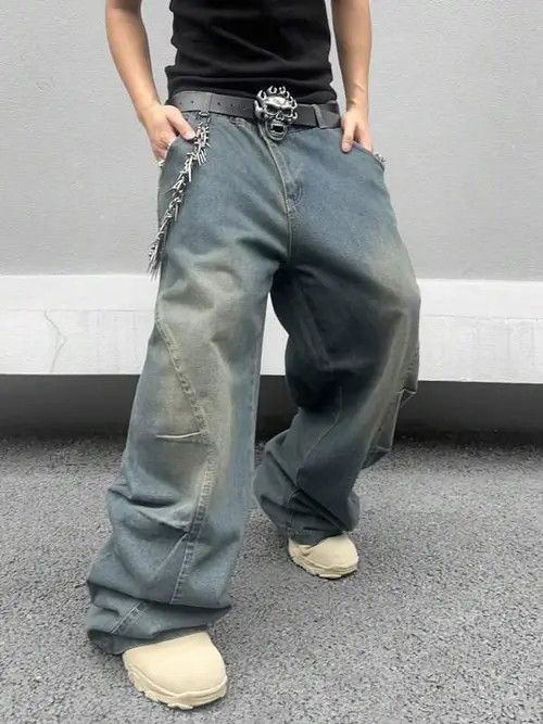 Japanese Brand Amamiya x Yuka Faded Baggy Denim Jeans Loose fit Size US 32 / EU 48 - 6 Thumbnail