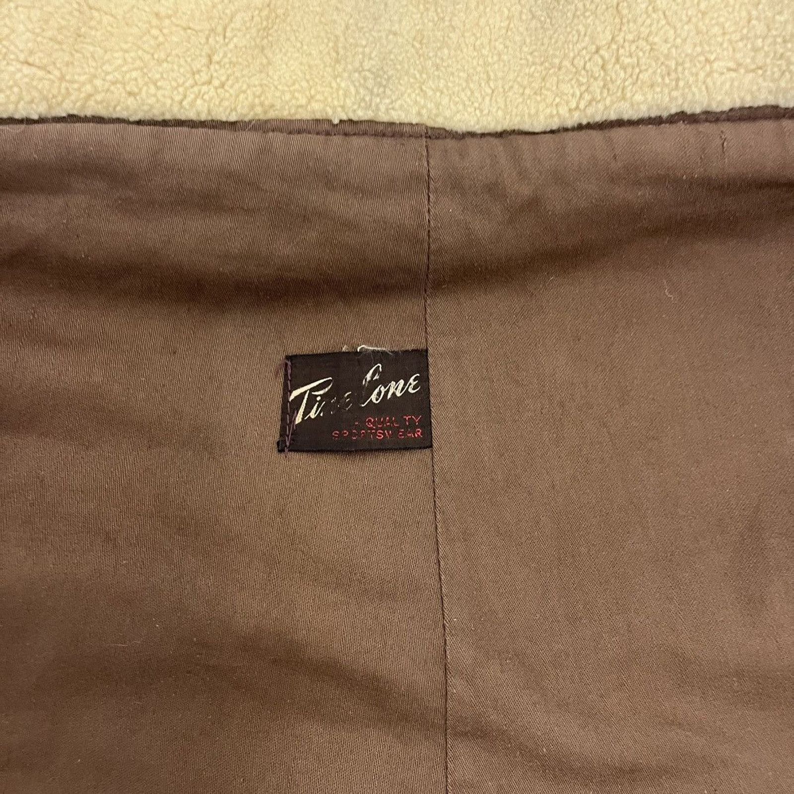 Other Vintage 40s Pine Cone Brown Western Shearling Barn Coat Size US S / EU 44-46 / 1 - 5 Thumbnail