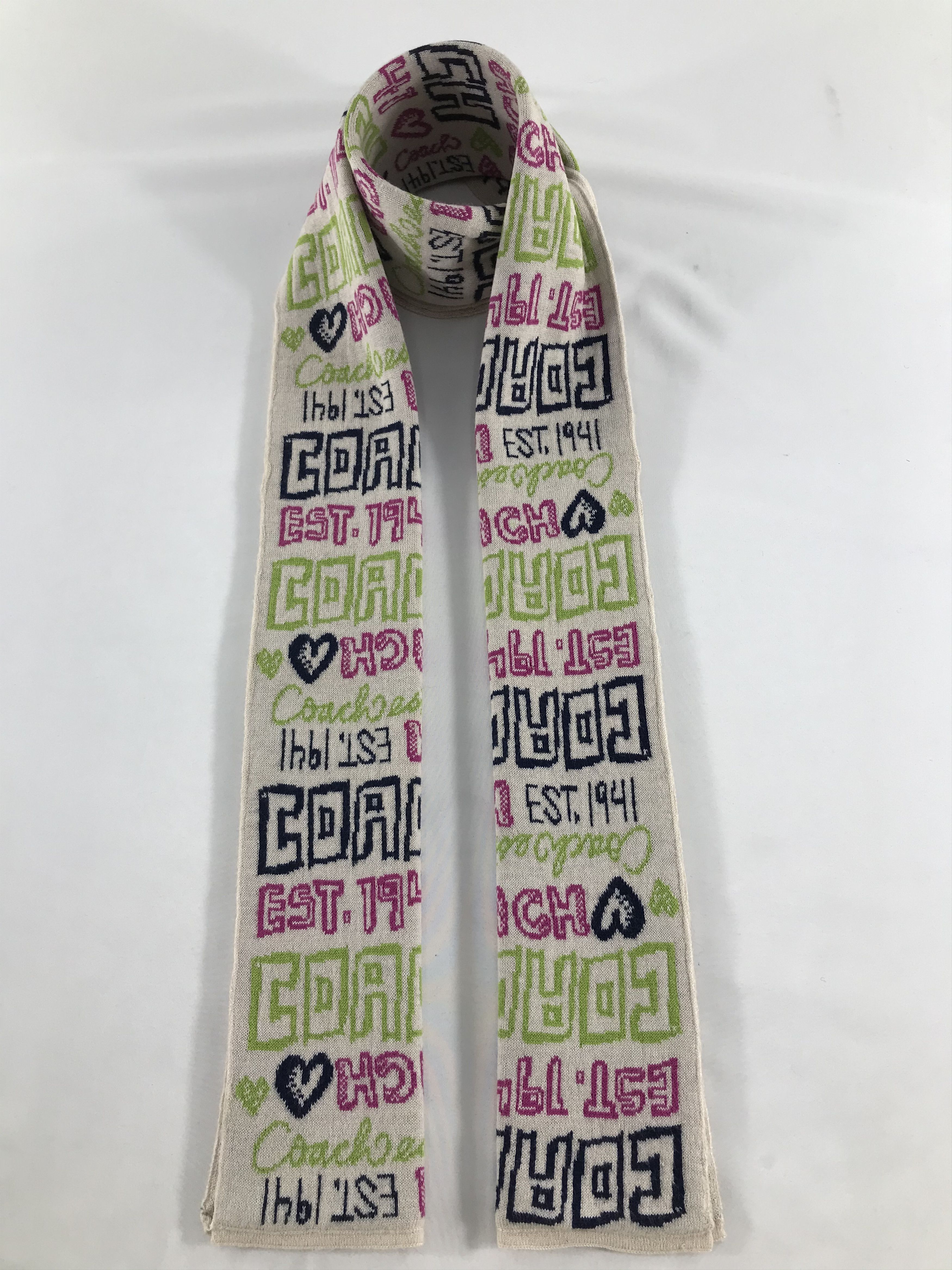 Coach Coach Scarf Muffler Wool Neck Warmer V391 Size ONE SIZE - 1 Thumbnail