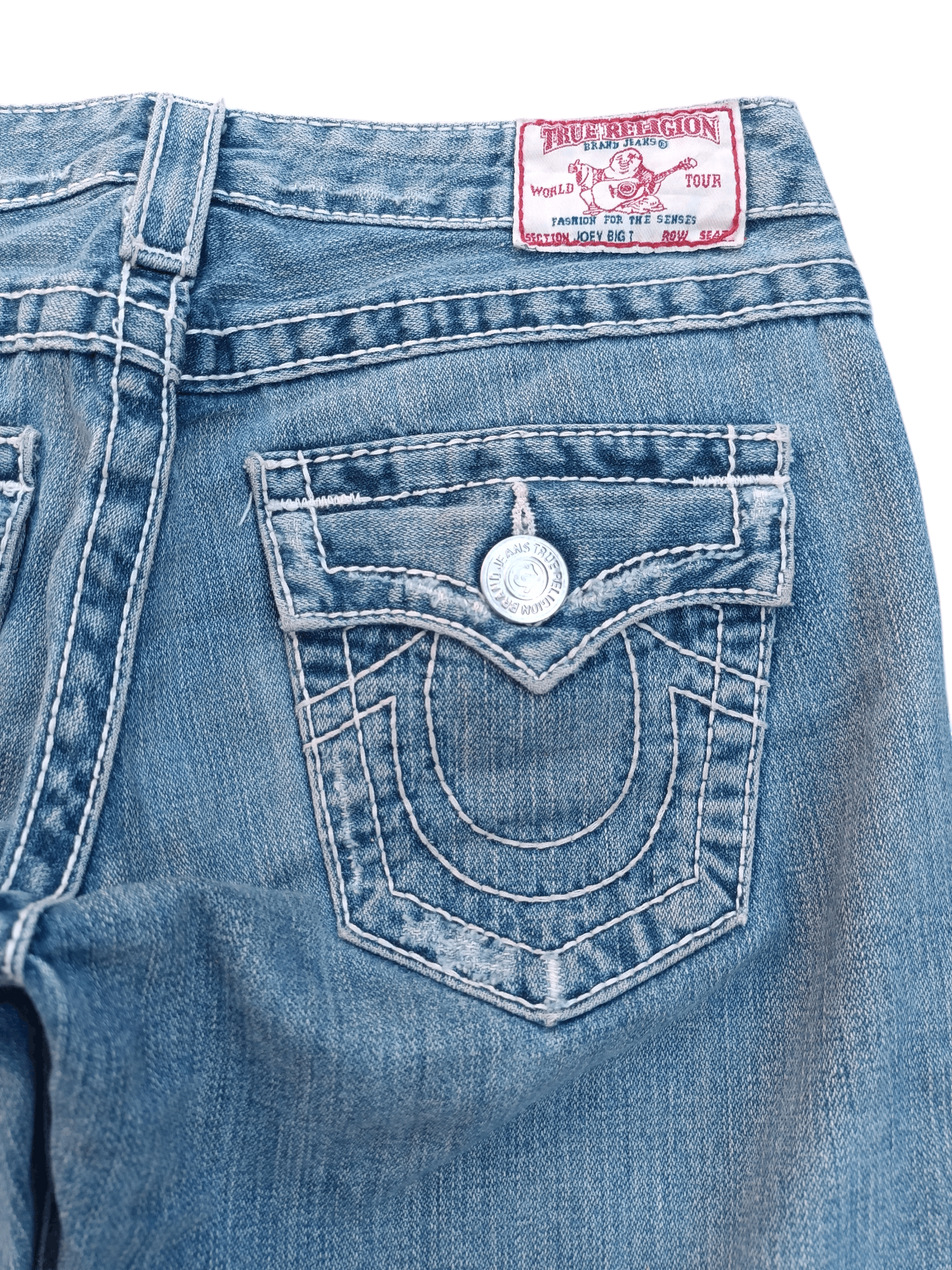 American Apparel × True Religion FLARED 💥 TRUE RELIGION DISTRESSED JOEY BIG T DENIM TR13 Size 27" / US 4 / IT 40 - 10 Thumbnail