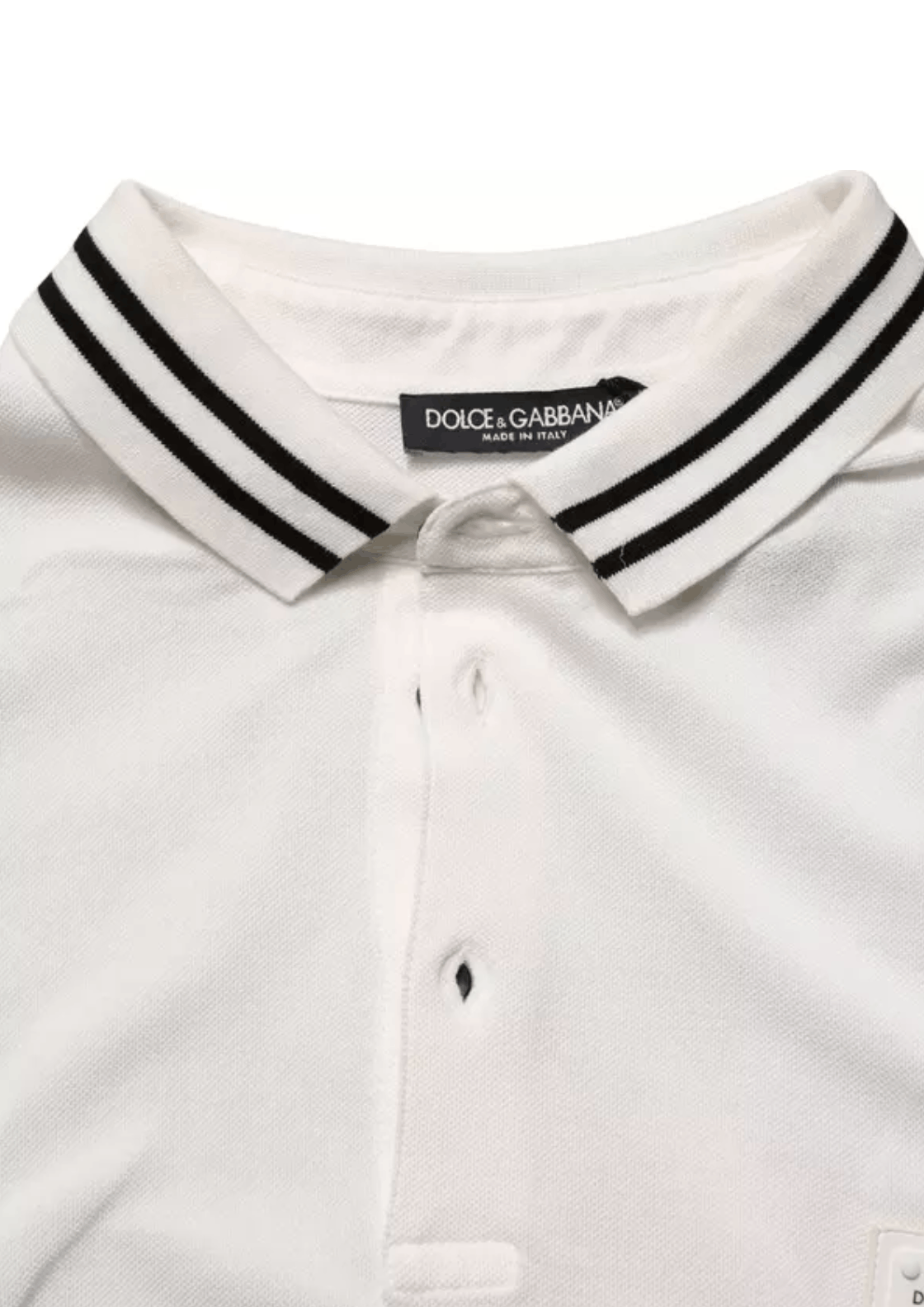Dolce & Gabbana Dolce & Gabbana White Logo Plaque Short Sleeve Polo T-shirt Size US XXL / EU 58 / 5 - 6 Thumbnail