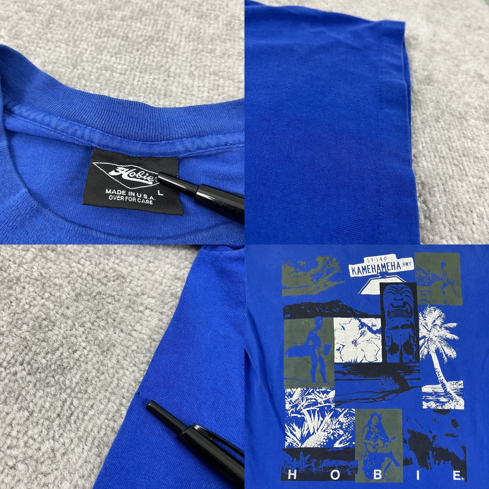 Vintage VINTAGE Hobie Shirt Mens Large Blue Hawaiian Surf Skate Beach Graphic T Made in USA Size US L / EU 52-54 / 3 - 8 Thumbnail