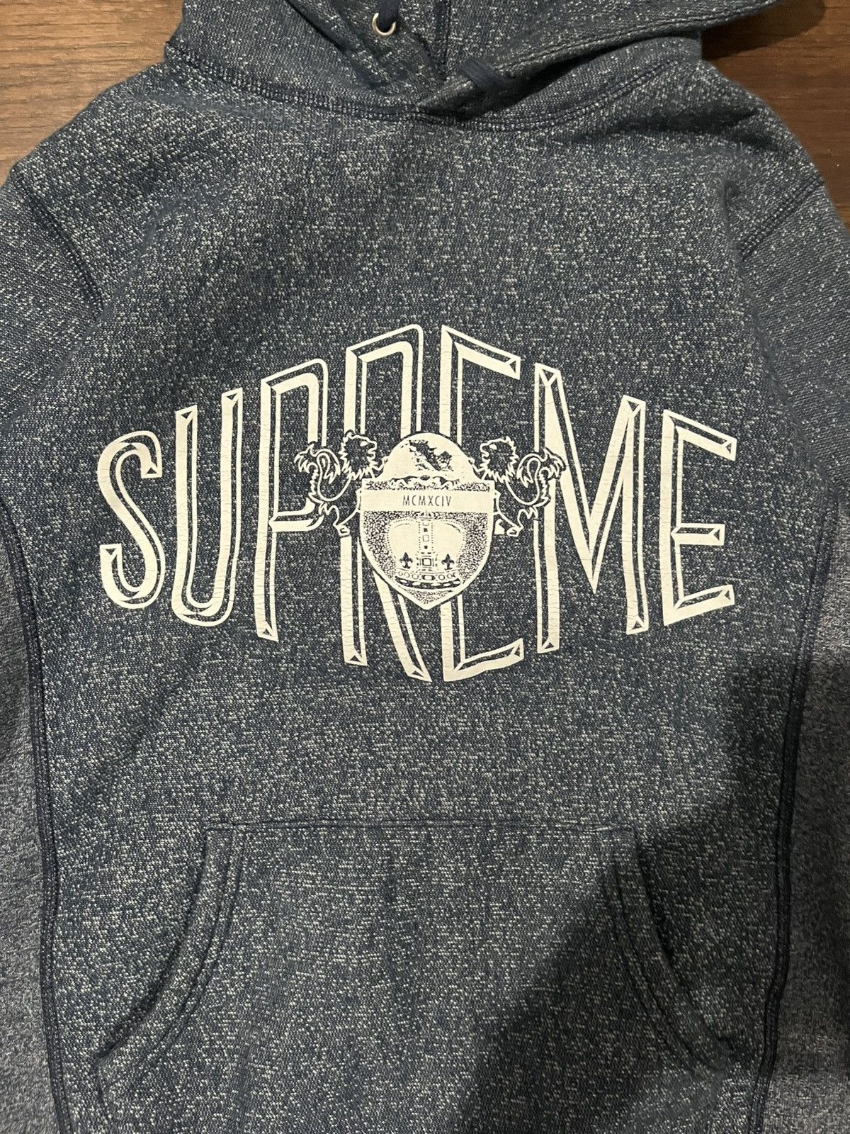Supreme Dark blue Supreme Spellout Hoodie Size US M / EU 48-50 / 2 - 2 Thumbnail