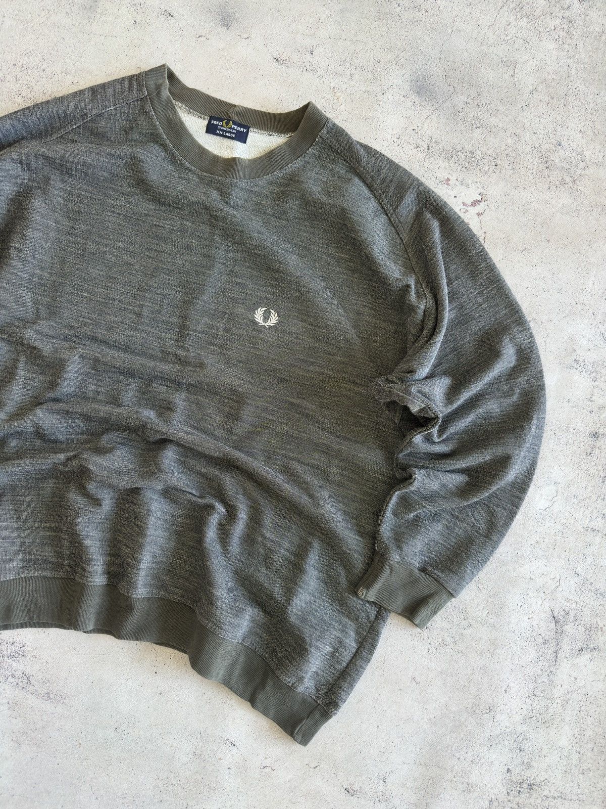 Fred Perry Vintage Fred Perry Gray Cotton Sweatshirt Made In Germany Size US XXL / EU 58 / 5 - 3 Thumbnail